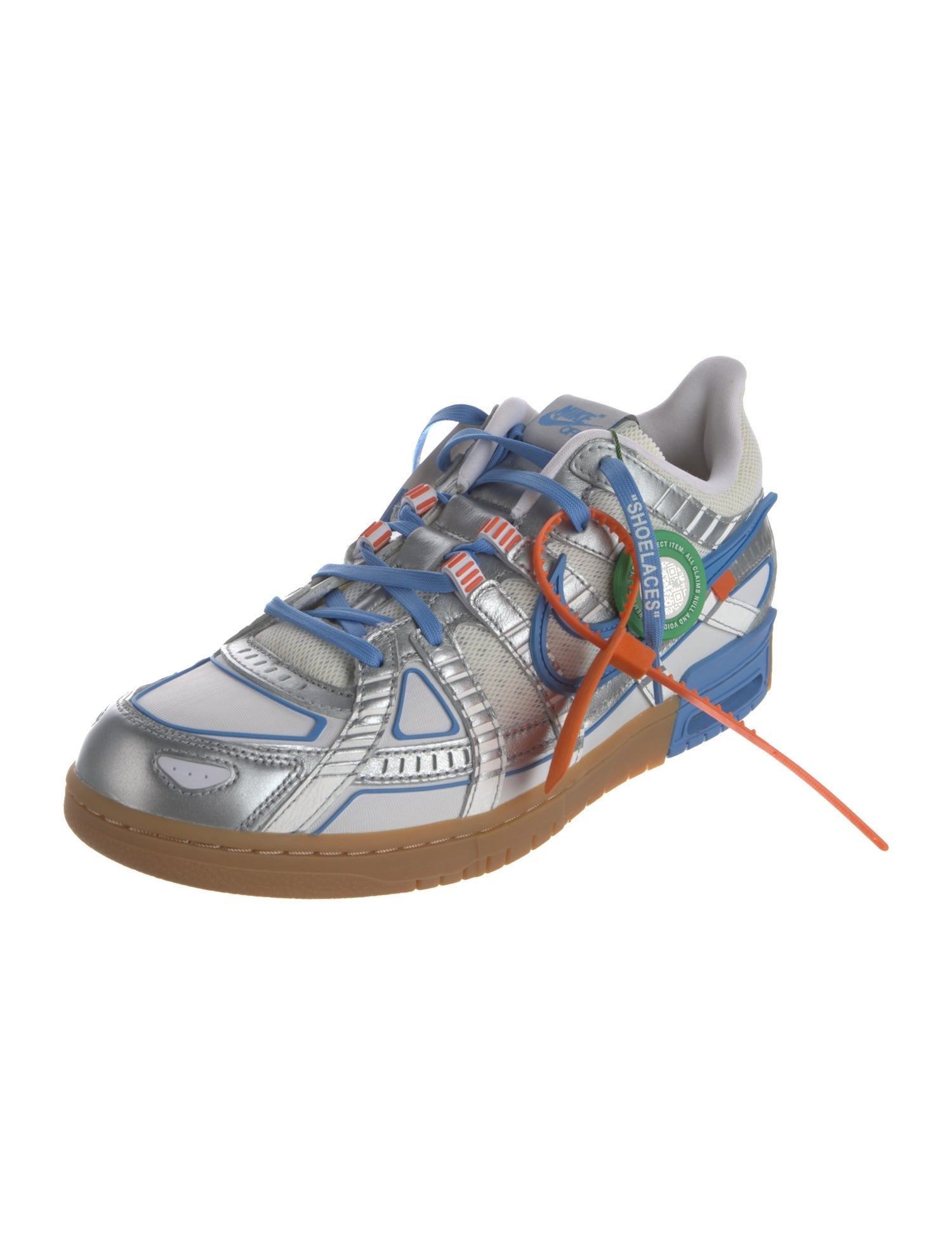 Off-White x Nike Air Rubber Dunk "UNC" Athletic Sneakers