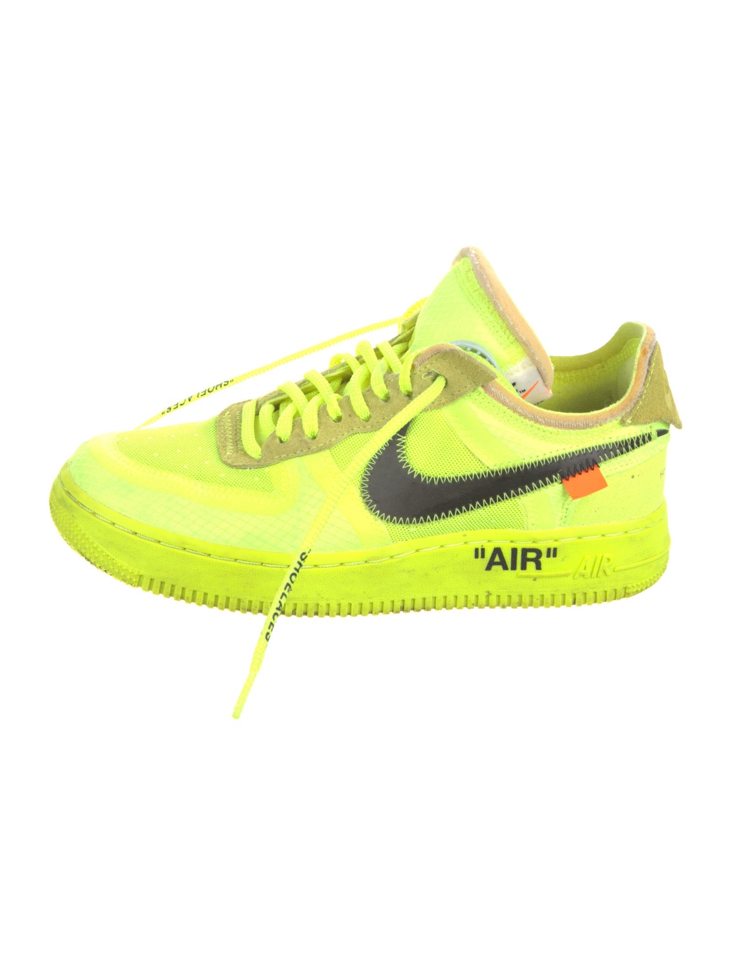 Off-White x Nike Air Force 1 Low 'Volt' Sneakers