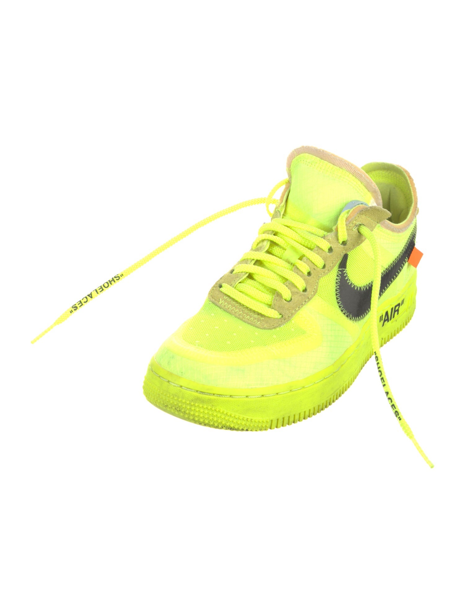 Off-White x Nike Air Force 1 Low 'Volt' Sneakers