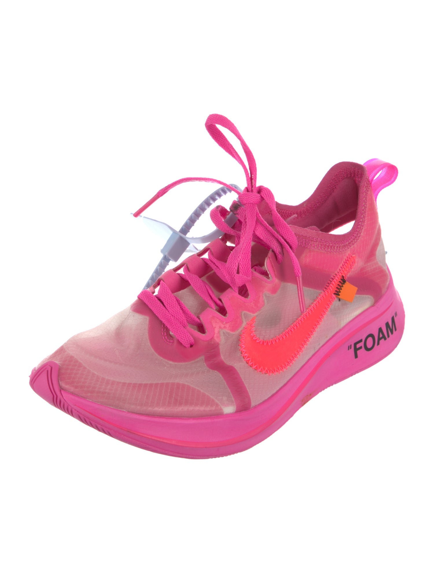 Off-White x Nike Zoom Fly 'Pink' Athletic Sneakers