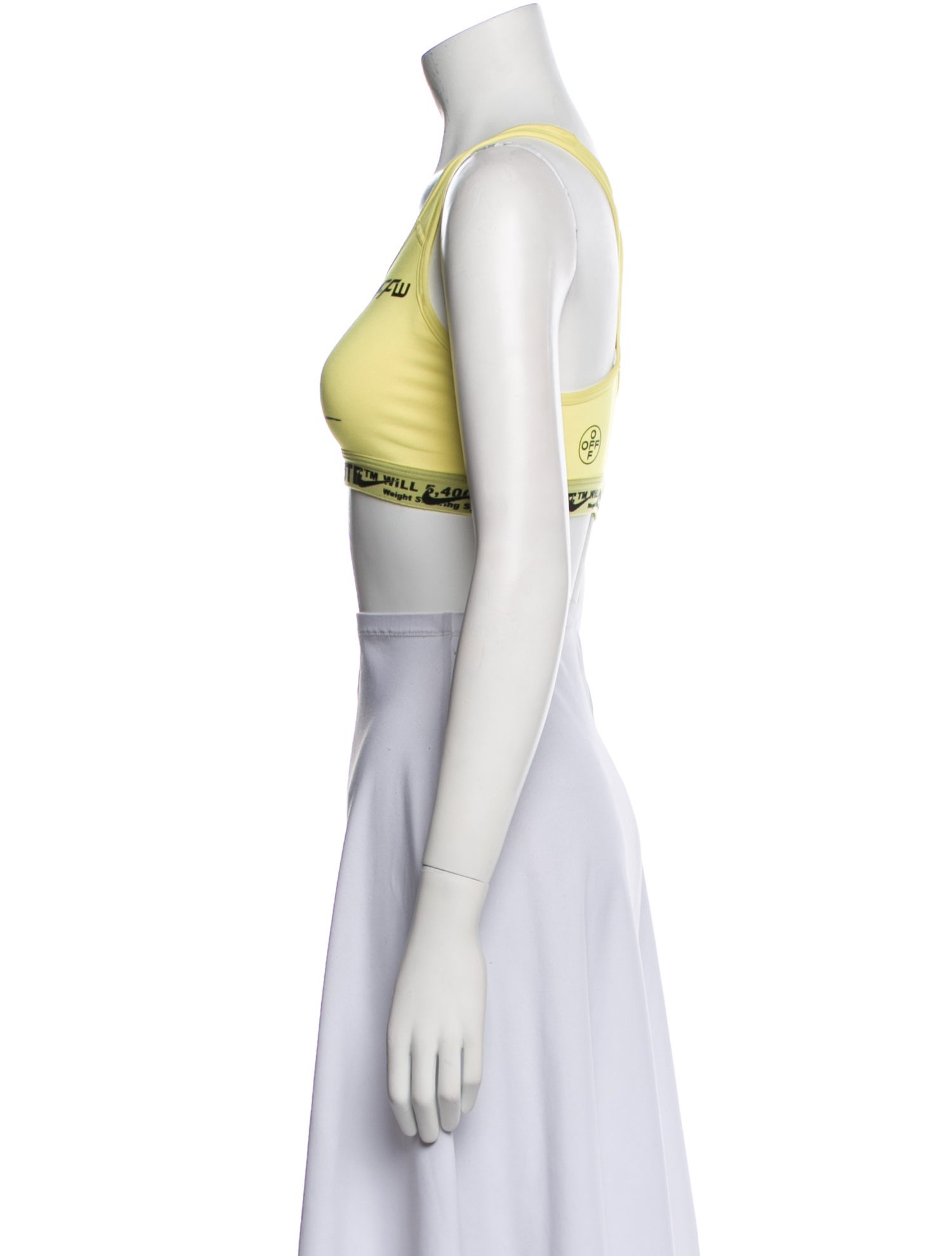 Off-White x Nike Graphic Print Scoop Neck Crop Top