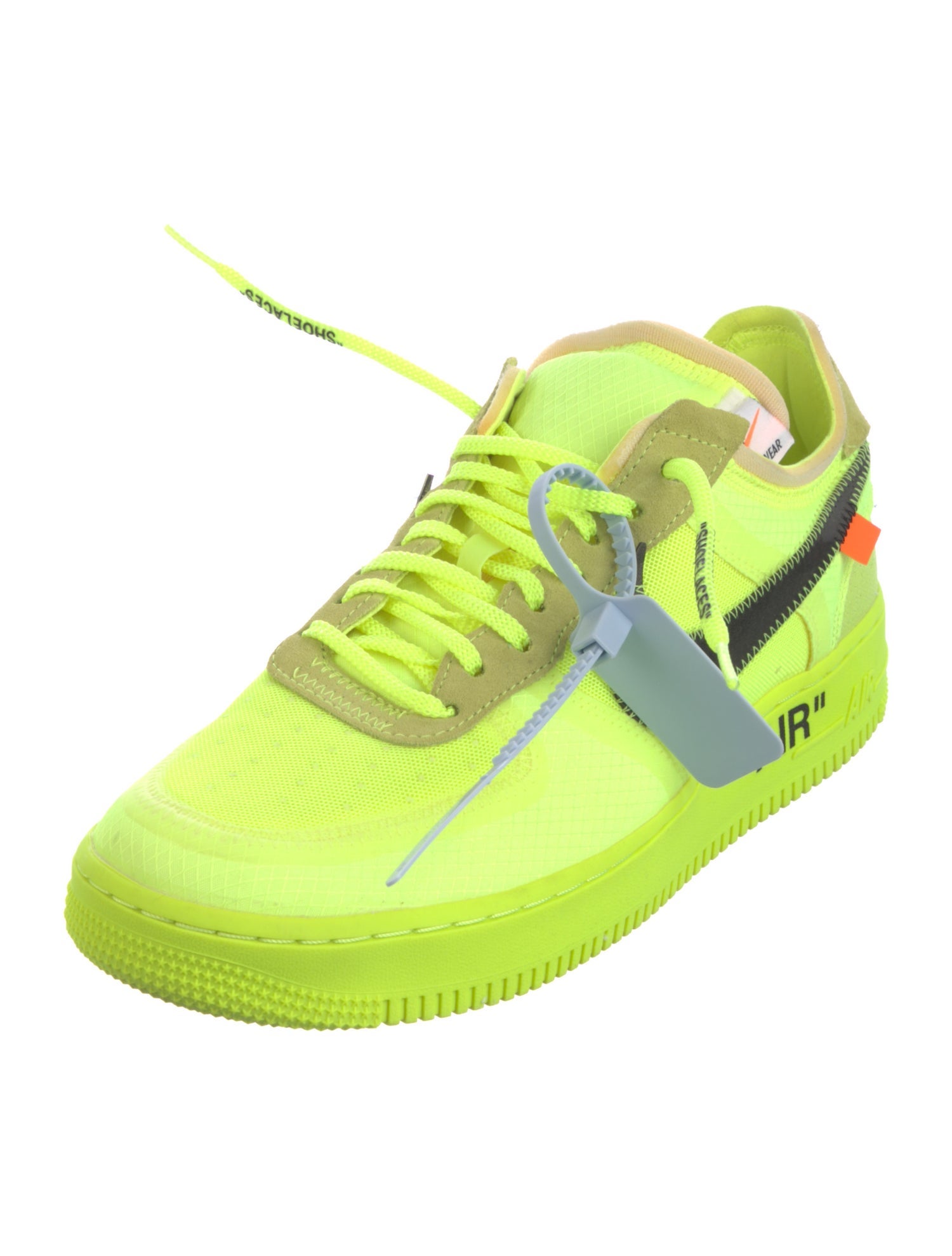 Off-White x Nike Air Force 1 Low 'Volt' Sneakers
