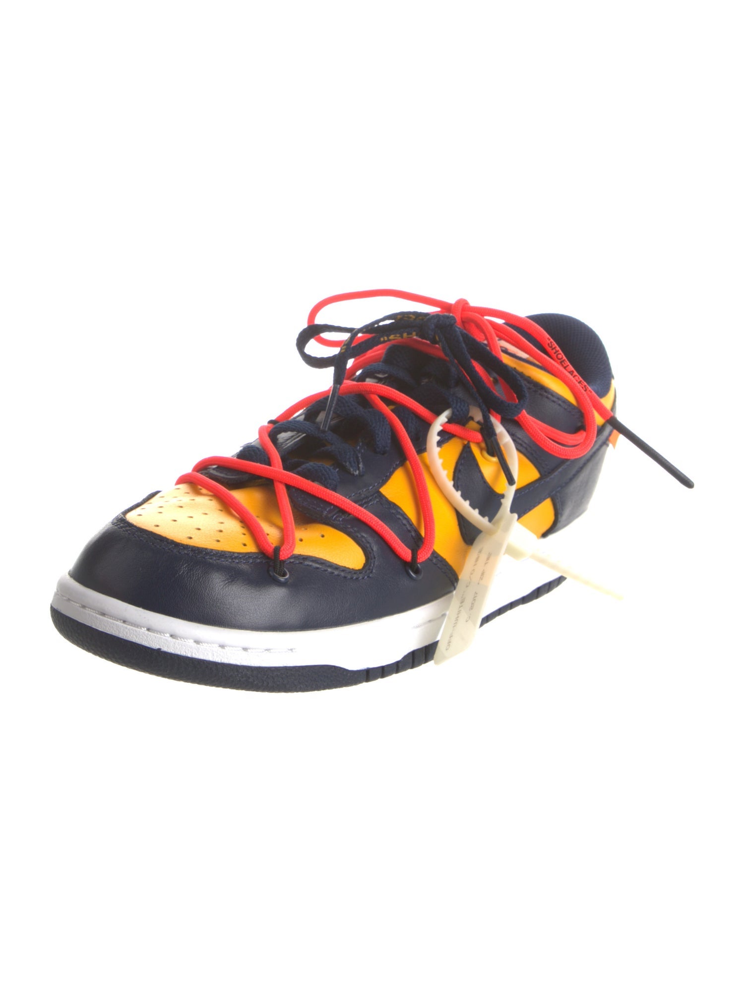 Off-White x Nike Dunk Low 'University Gold' Sneakers