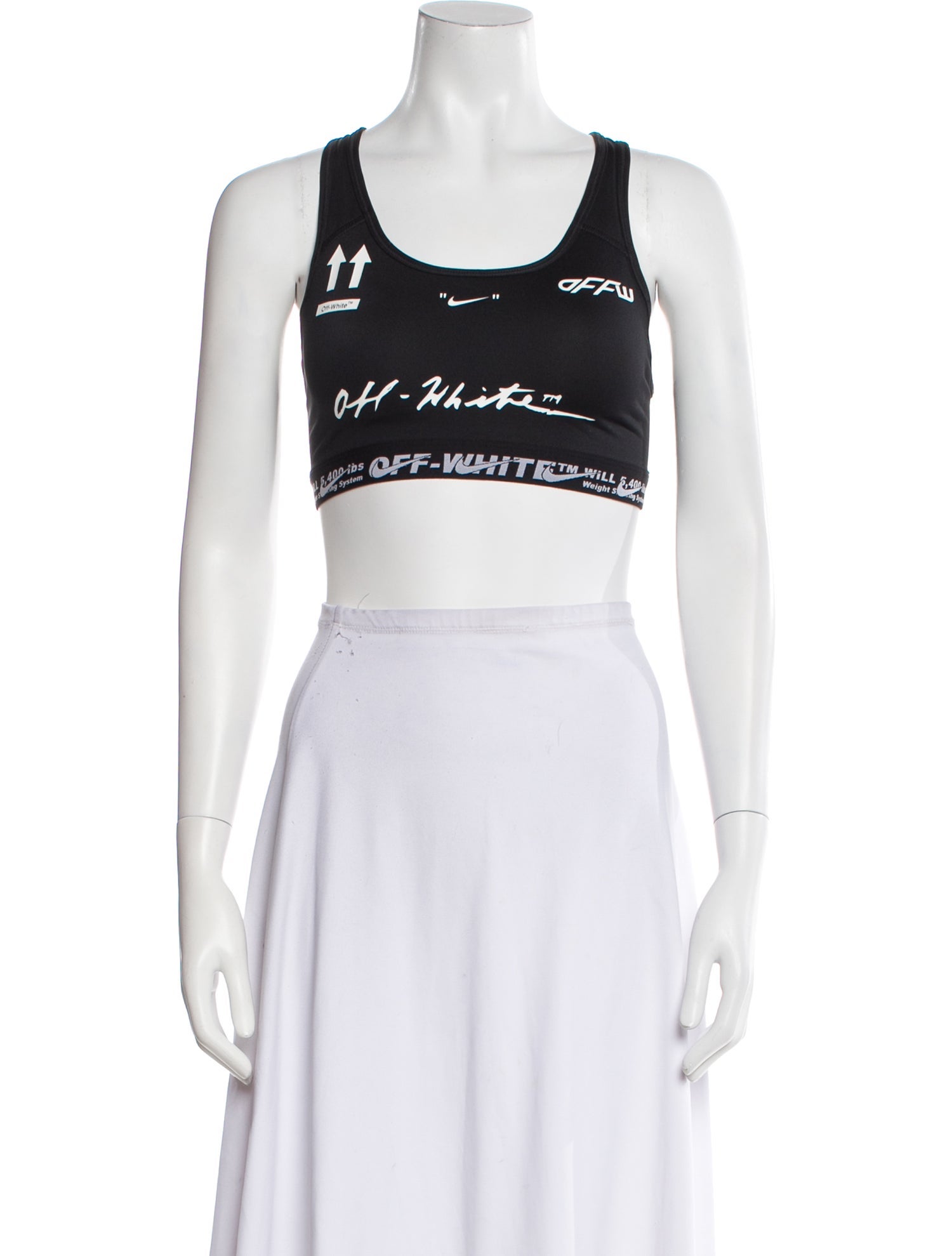 Off-White x Nike Logo Graphic Print Crop Top w/ Tags