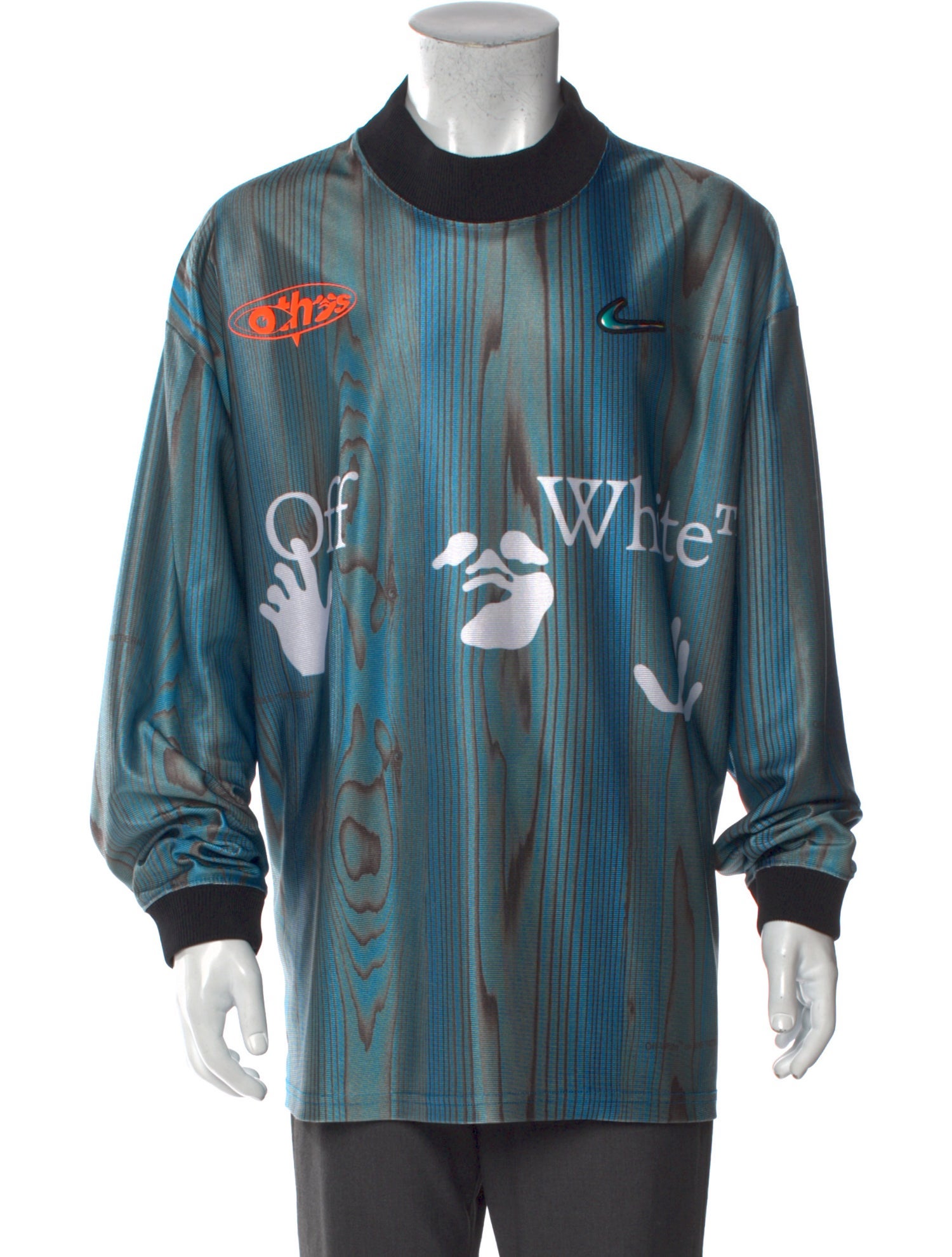 Off-White x Nike Graphic Print Mock Neck Jersey