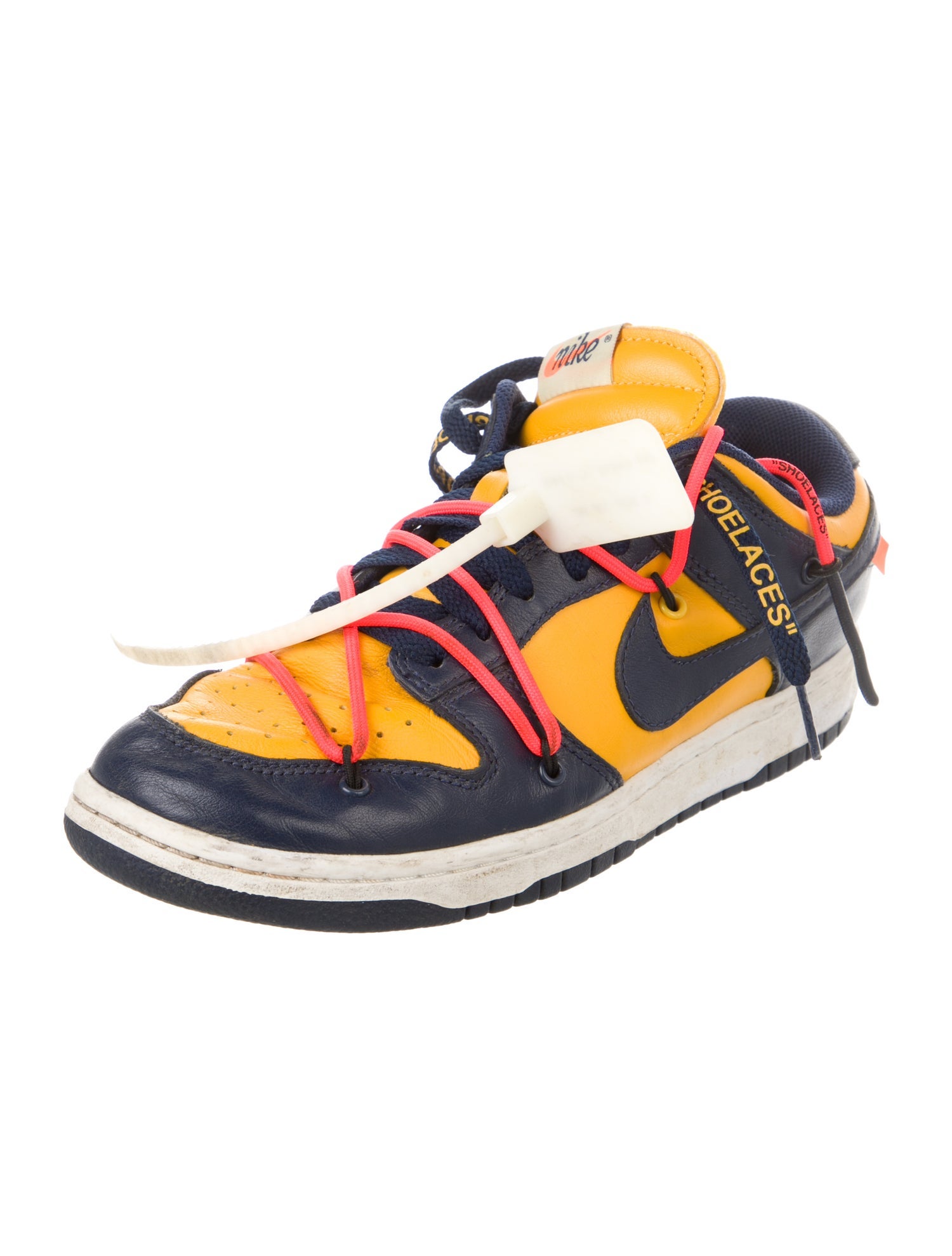 Off-White x Nike Dunk Low 'University Gold' Sneakers
