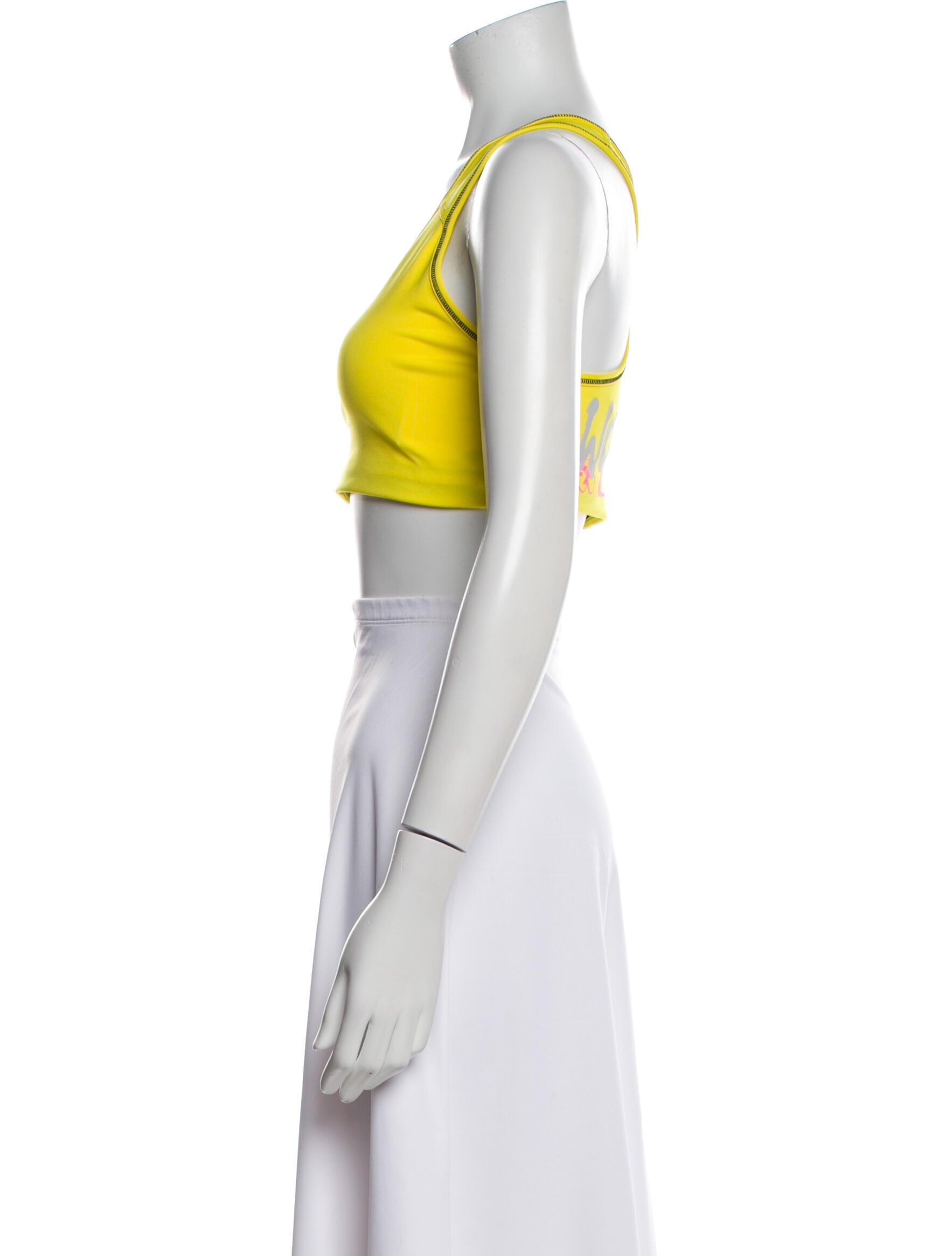 Off-White x Nike Graphic Print Scoop Neck Crop Top