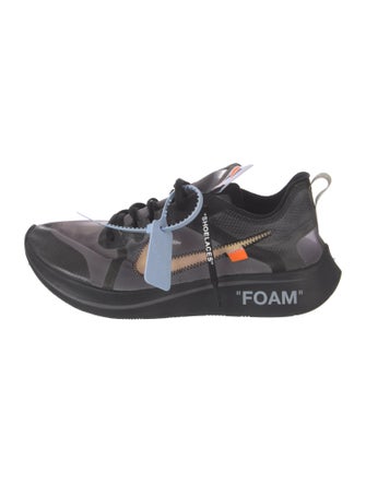 Off-White x Nike Zoom Fly 'Black Silver' Sneakers