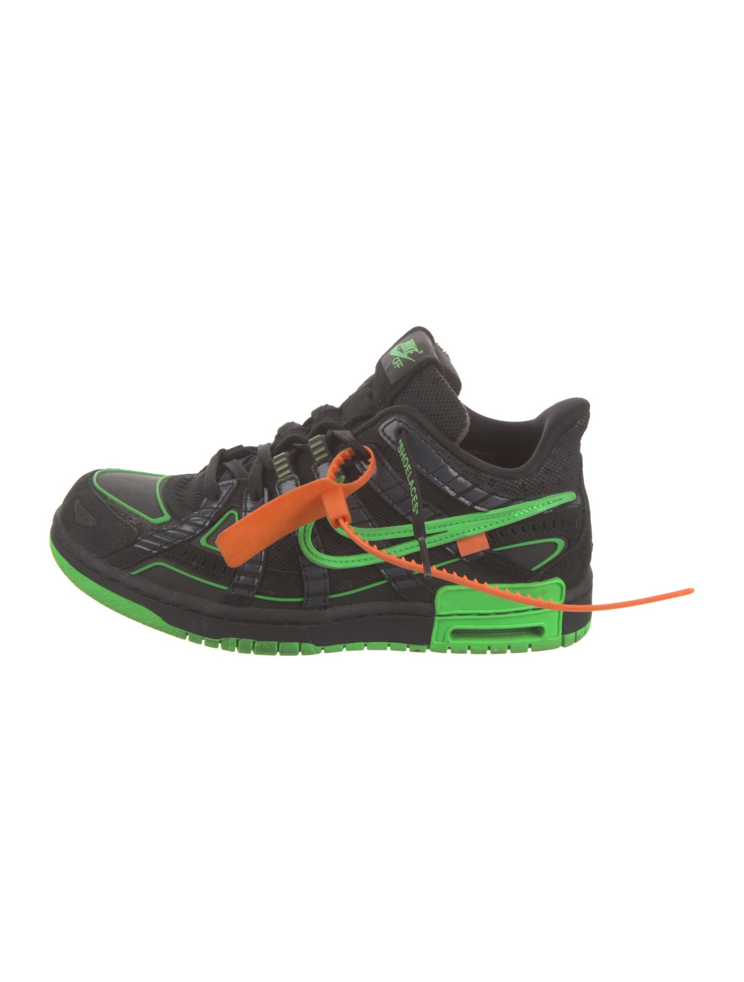 Off-White x Nike Air Rubber Dunk 'Green Strike' Athletic Sneakers