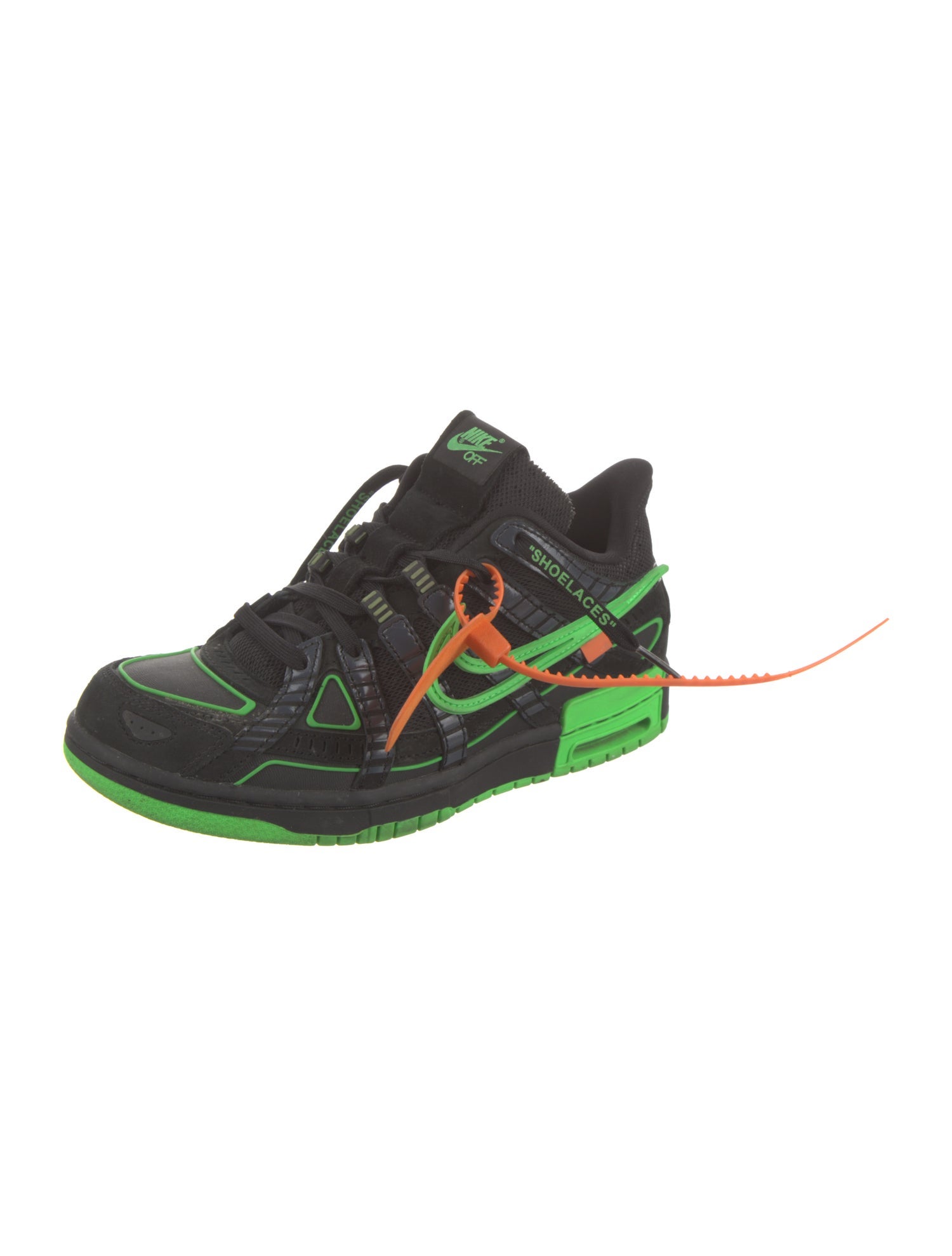 Off-White x Nike Air Rubber Dunk 'Green Strike' Athletic Sneakers