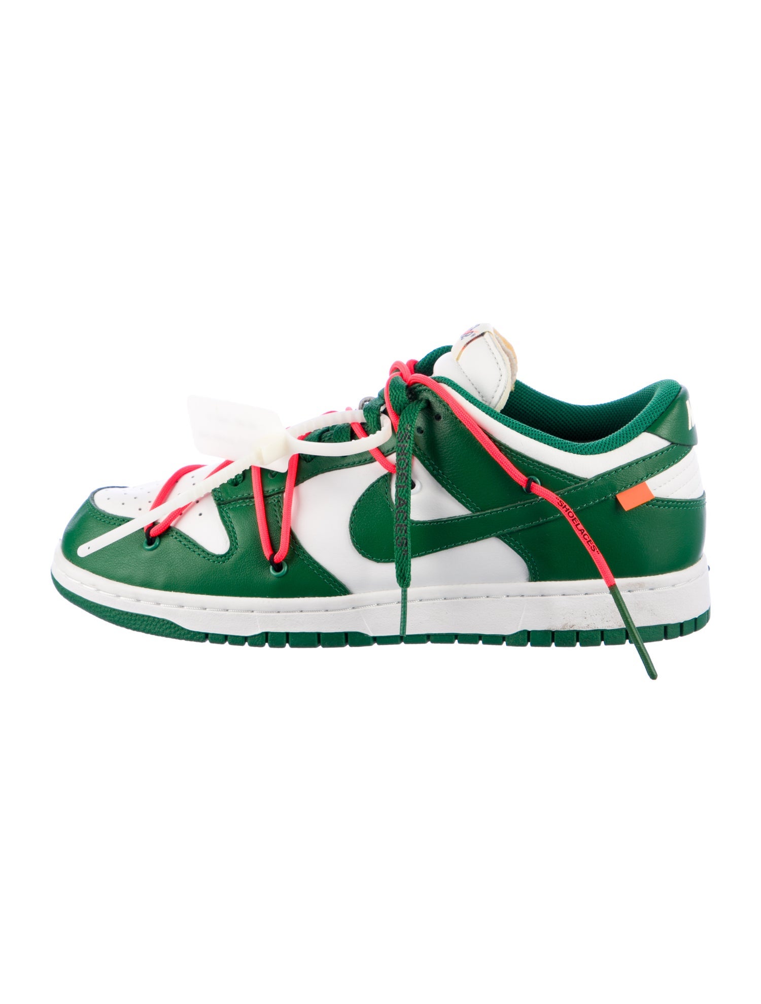 Off-White x Nike Dunk Low 'Pine Green' Athletic Sneakers