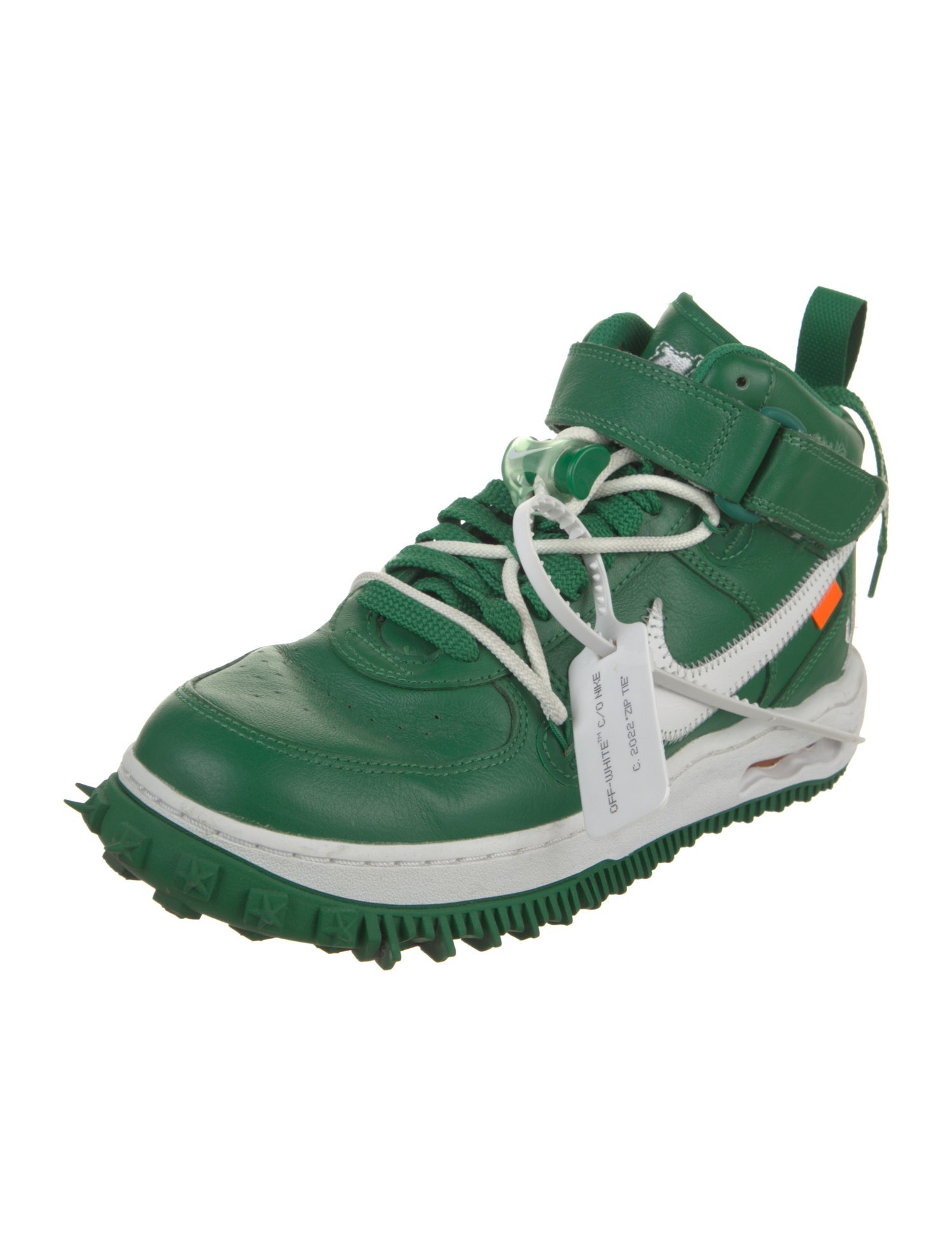 Off-White x Nike Air Force 1 Mid 'Pine Green' Sneakers