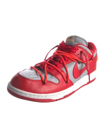 Off-White x Nike Dunk Low 'University Red' Sneakers