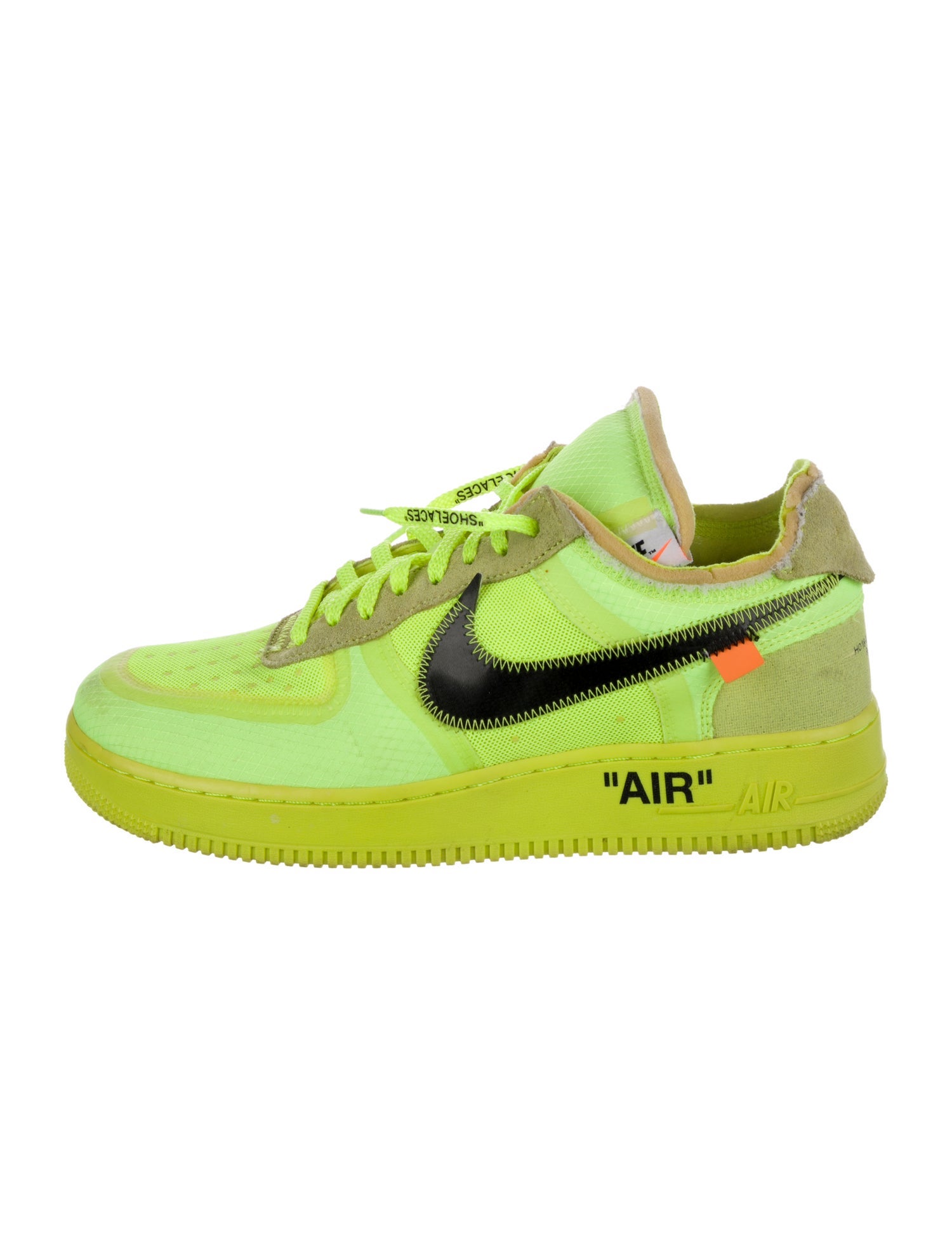Off-White x Nike Air Force 1 Low 'Volt' Sneakers