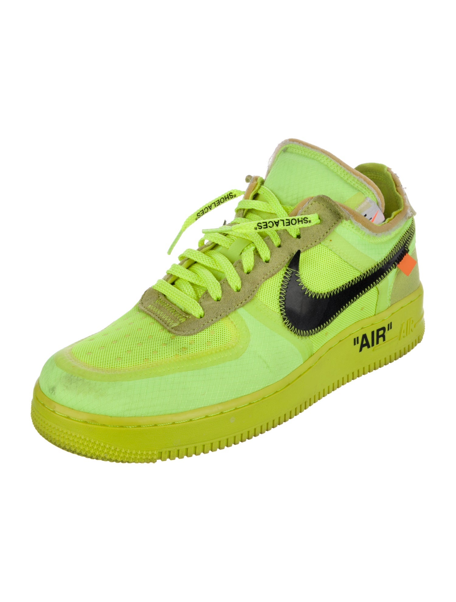 Off-White x Nike Air Force 1 Low 'Volt' Sneakers