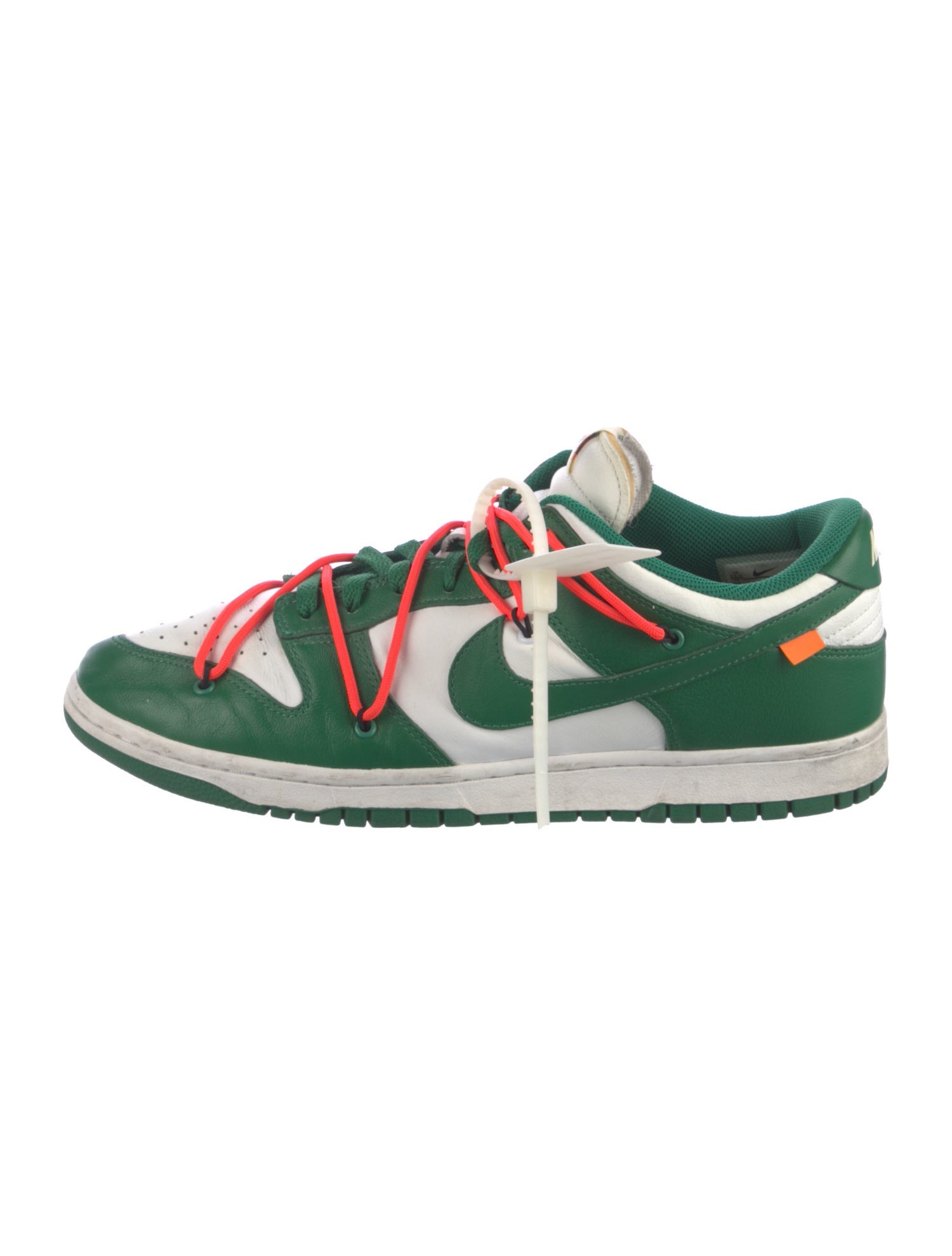 Off-White x Nike Dunk Low 'Pine Green' Athletic Sneakers