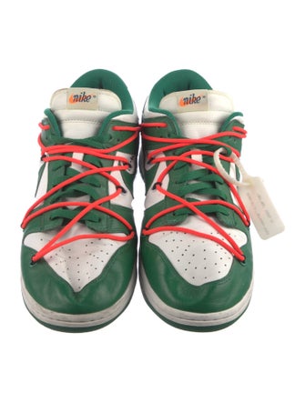 Off-White x Nike Dunk Low 'Pine Green' Athletic Sneakers