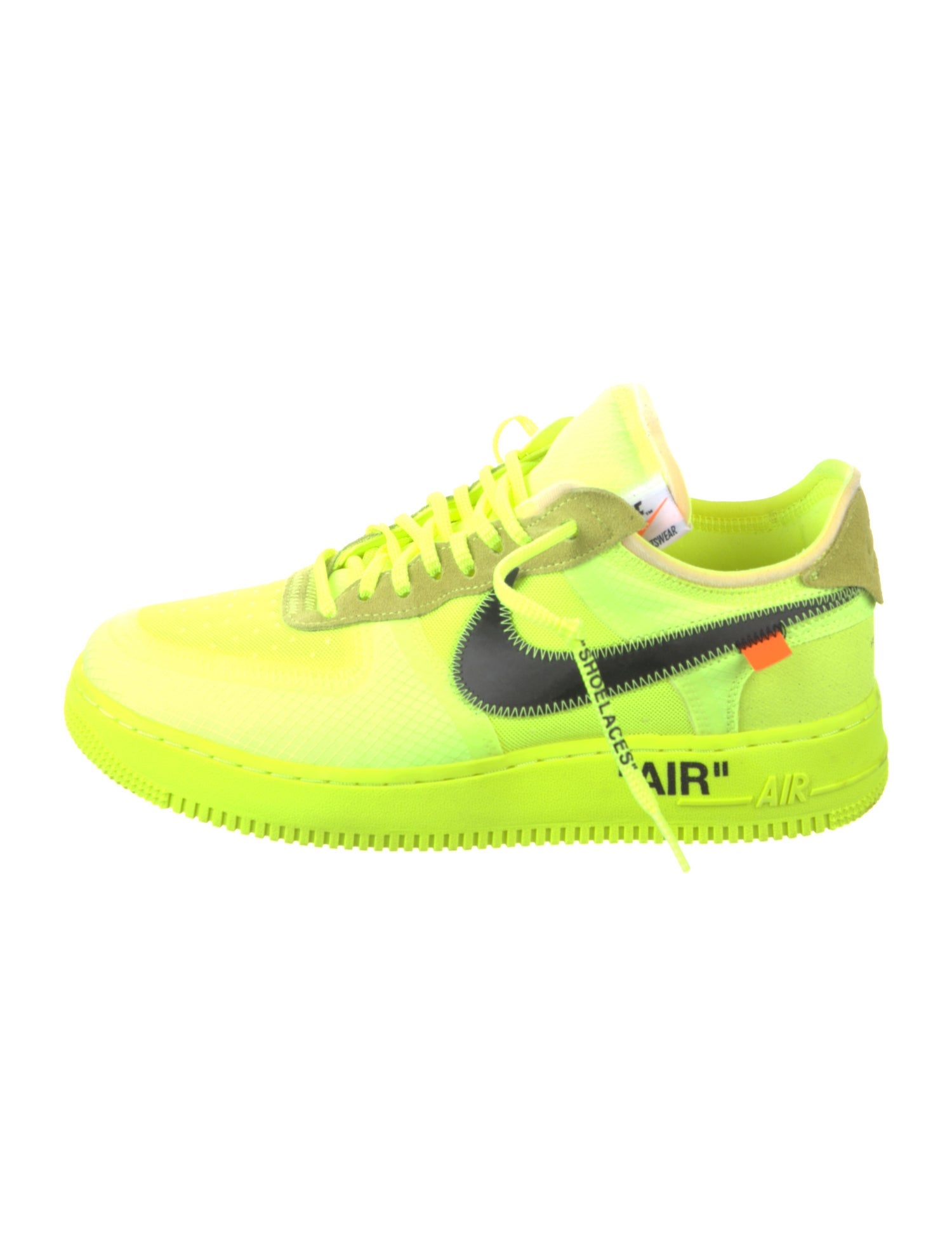 Off-White x Nike Air Force 1 Low 'Volt' Sneakers
