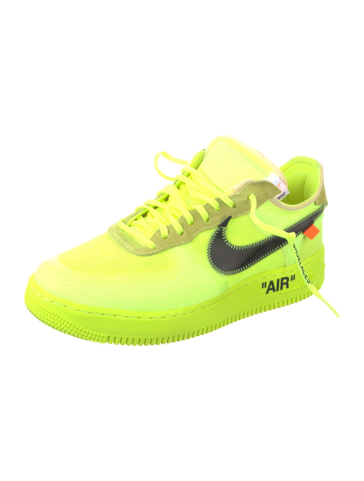 Off-White x Nike Air Force 1 Low 'Volt' Sneakers