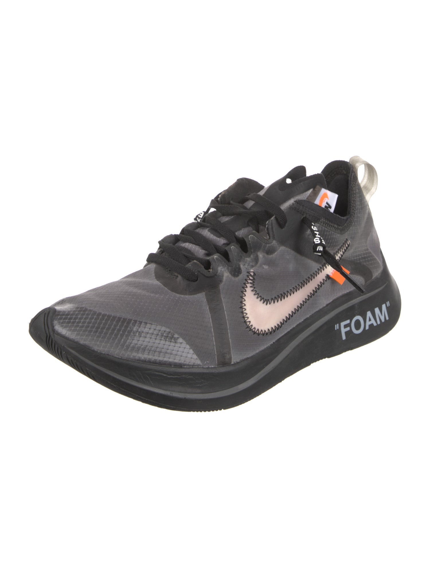 Off-White x Nike Zoom Fly Black Silver Sneakers