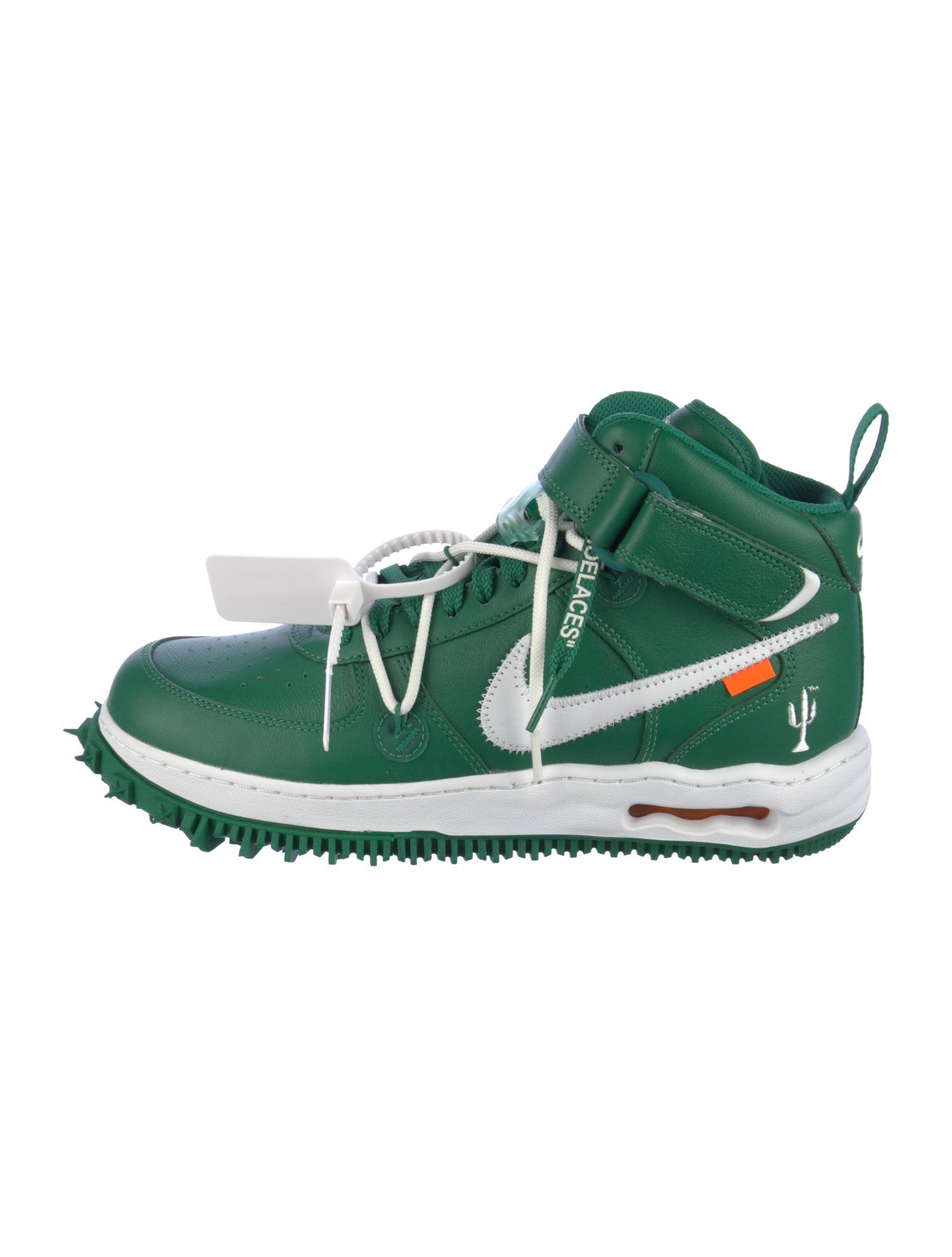 Off-White x Nike Air Force 1 Mid 'Pine Green' Sneakers w/ Tags