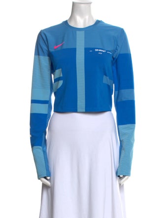 Off-White x Nike NRG 'Easy Run' Graphic Print Crop Top