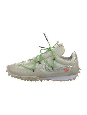 Off-White x Nike Waffle Racer 'Electric Green' Athletic Sneakers