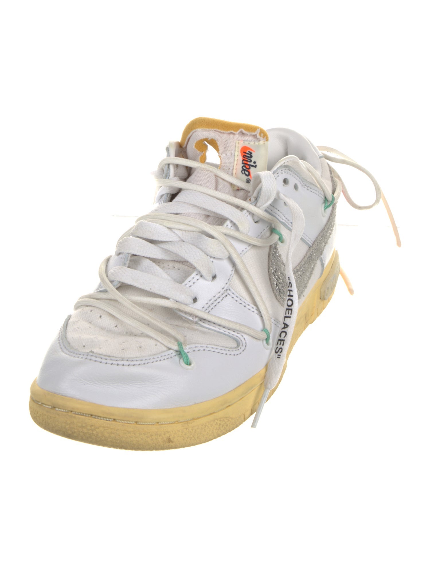 Off-White x Nike Dunk Low 'LOT 1' Athletic Sneakers