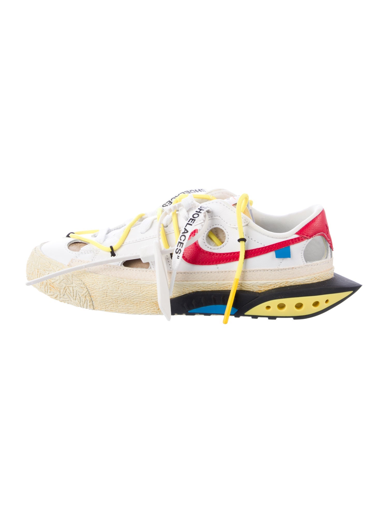 Off-White x Nike Blazer Low 'White University Red ' Athletic Sneakers