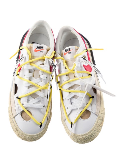 Off-White x Nike Blazer Low 'White University Red ' Athletic Sneakers