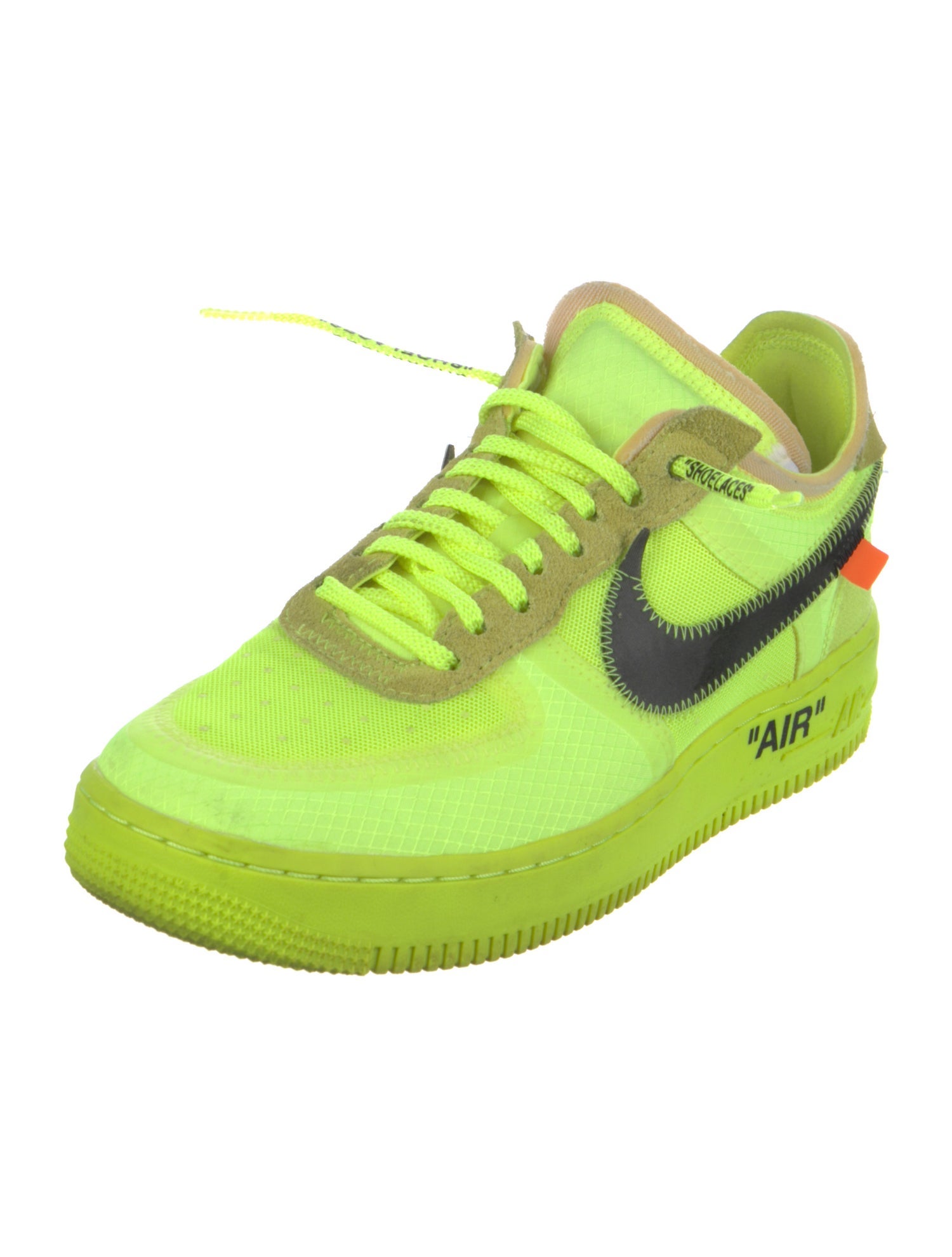 Off-White x Nike Air Force 1 Low 'Volt' Sneakers