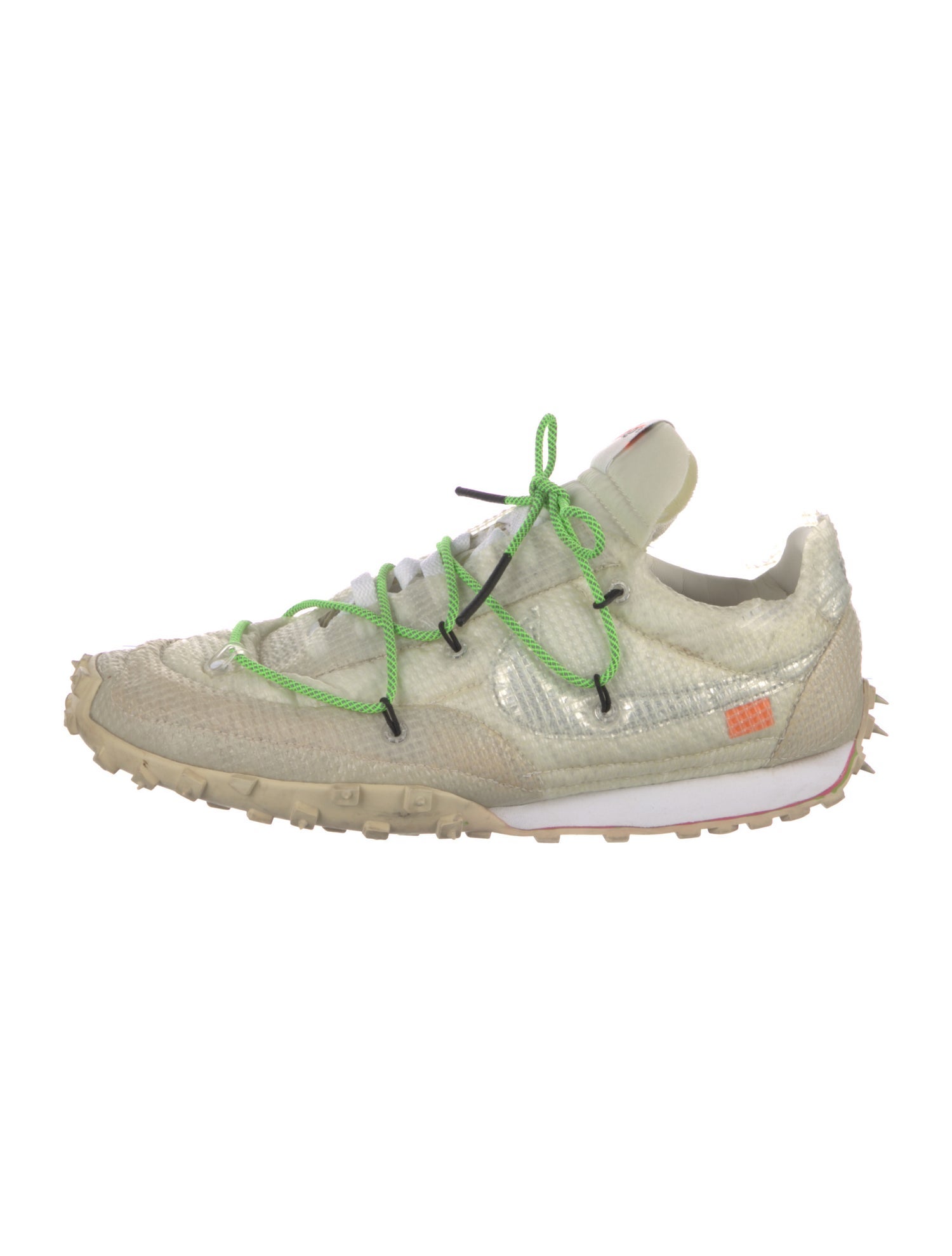 Off-White x Nike Waffle Racer 'White' Athletic Sneakers
