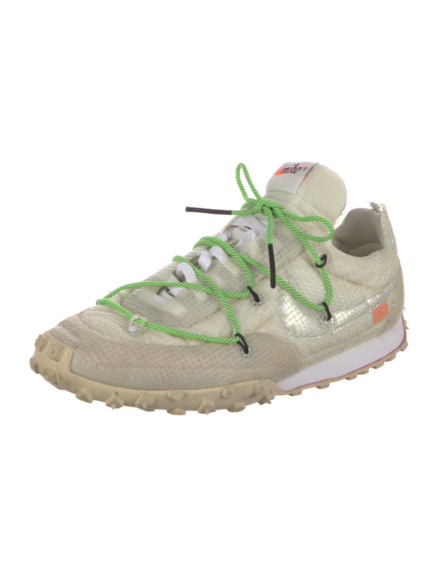 Off-White x Nike Waffle Racer 'White' Athletic Sneakers