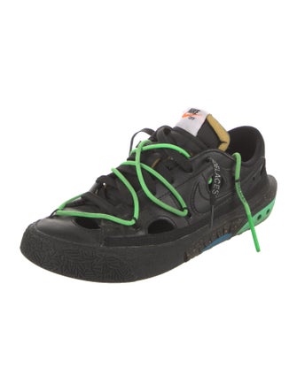 Off-White x Nike Blazer Low Black Electro Green Sneakers