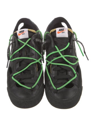 Off-White x Nike Blazer Low Black Electro Green Sneakers