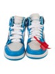 Off-White x Jordan 1 Retro High 'University Blue' Sock Sneakers