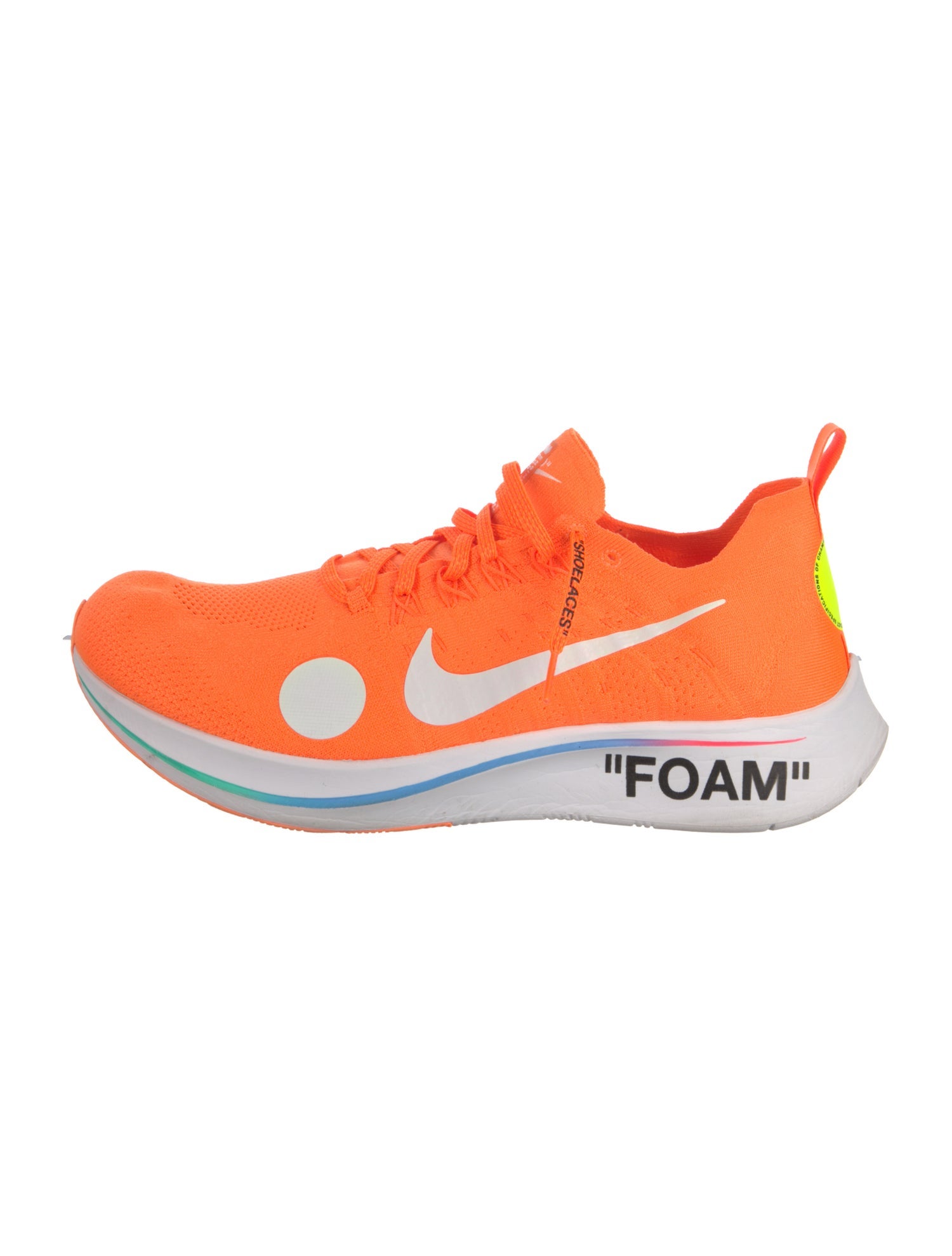 Off-White x Nike Zoom Fly Mercurial 'Total Orange' Athletic Sneakers