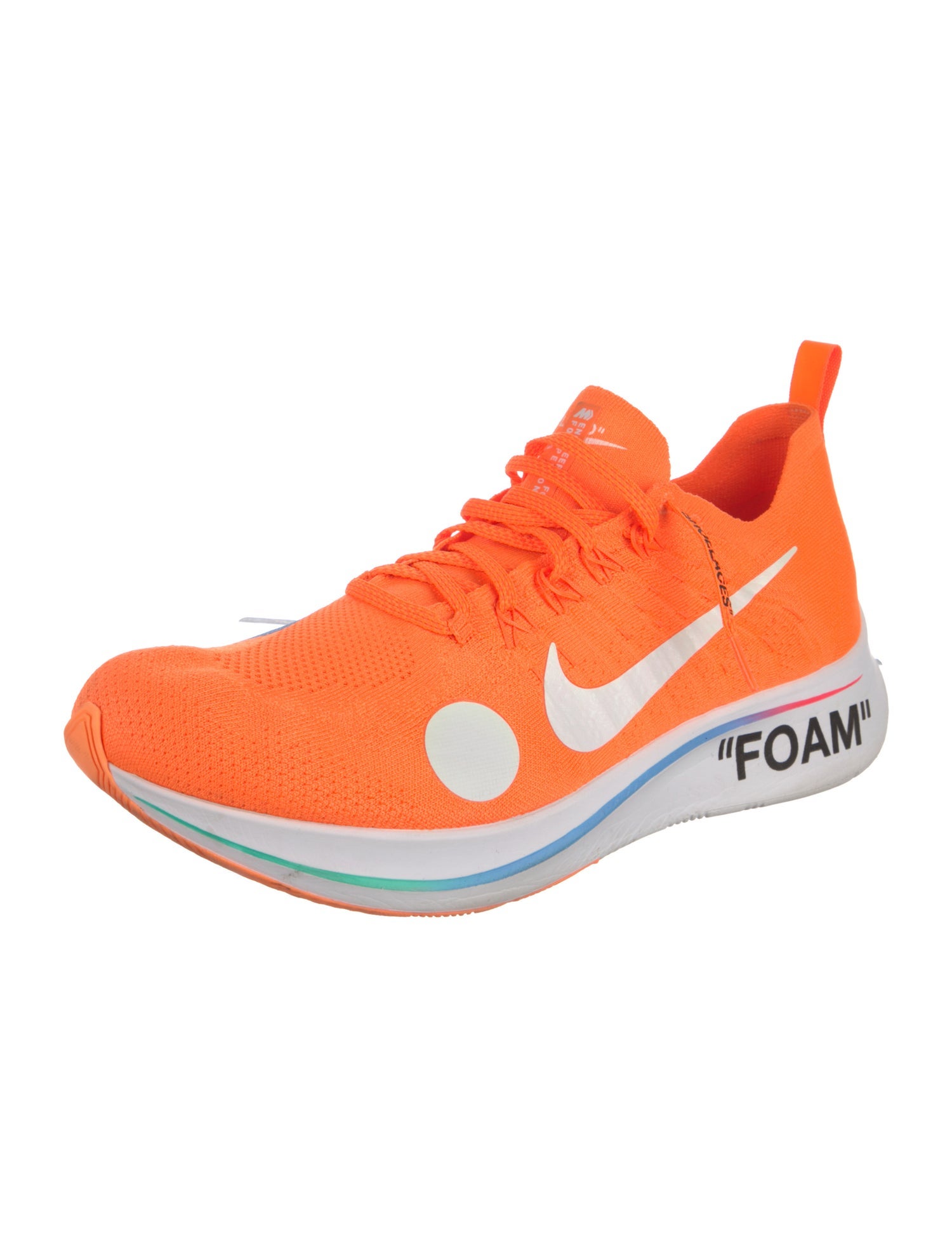 Off-White x Nike Zoom Fly Mercurial 'Total Orange' Athletic Sneakers