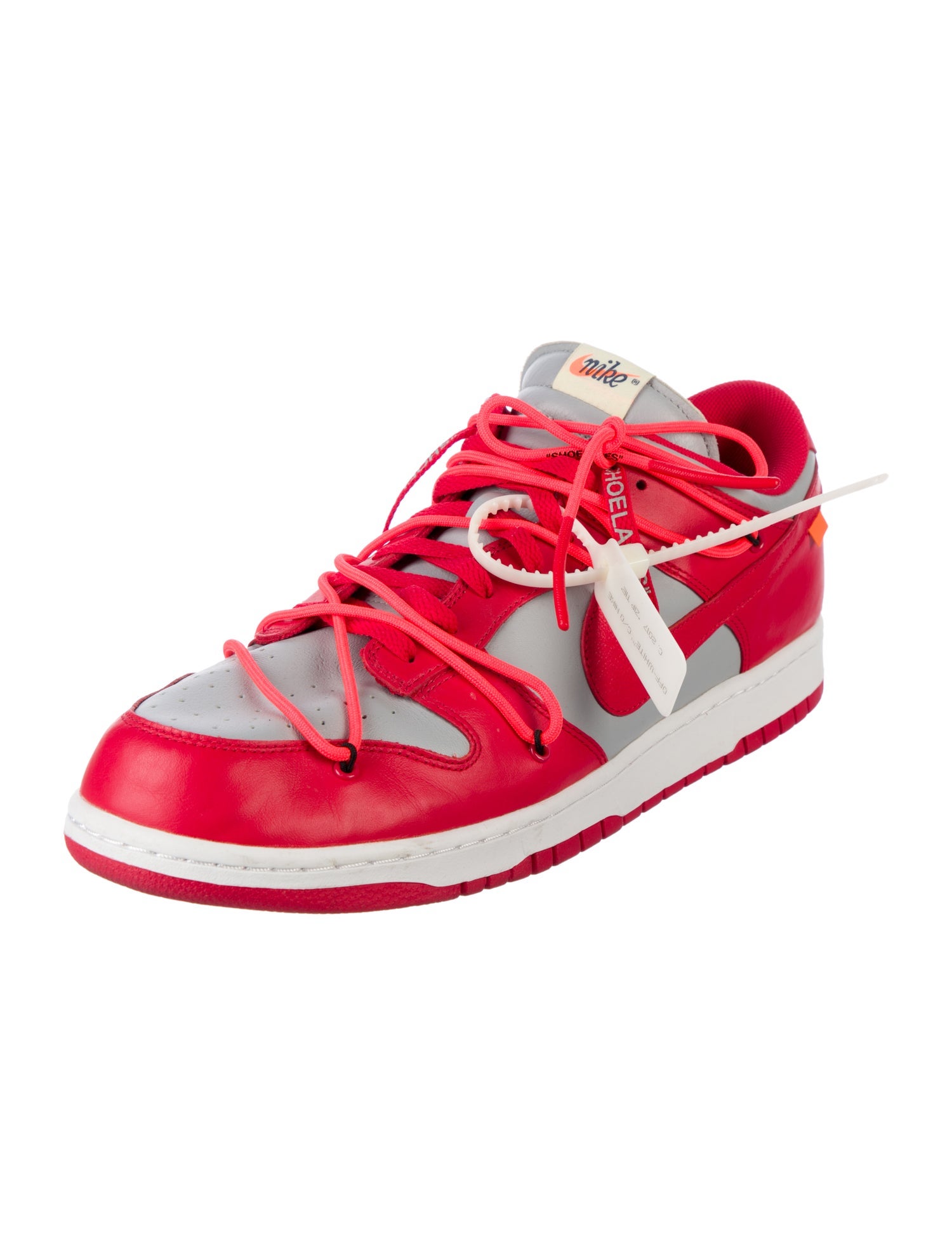 Off-White x Nike Dunk Low 'University Red' Sneakers