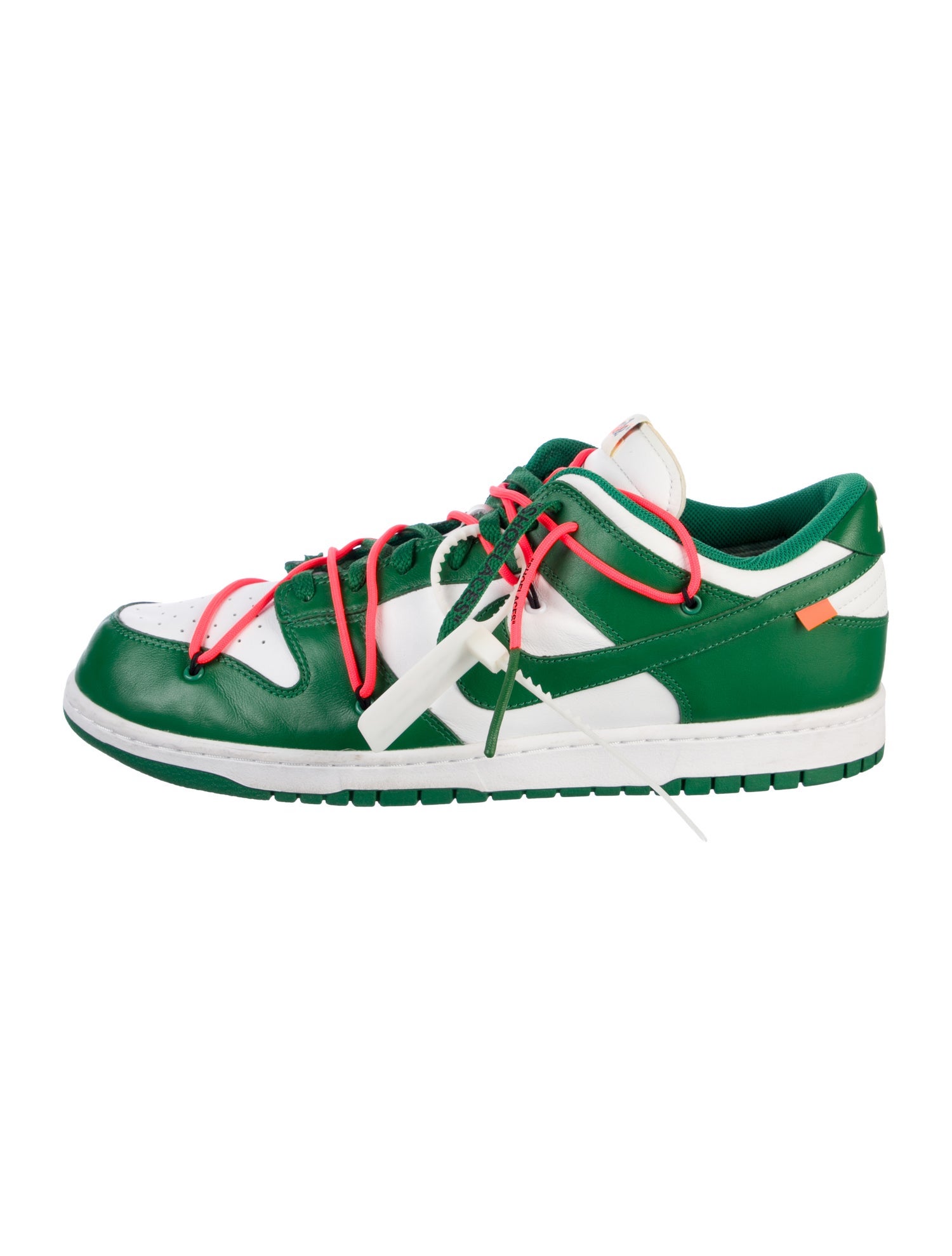 Off-White x Nike Dunk Low 'Pine Green' Athletic Sneakers
