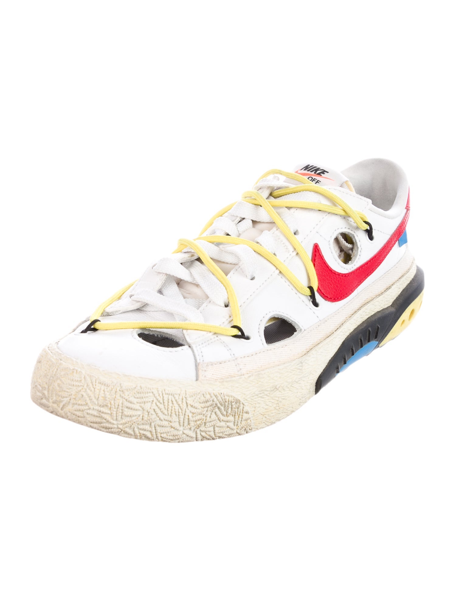 Off-White x Nike Blazer 'White University Red' Athletic Sneakers