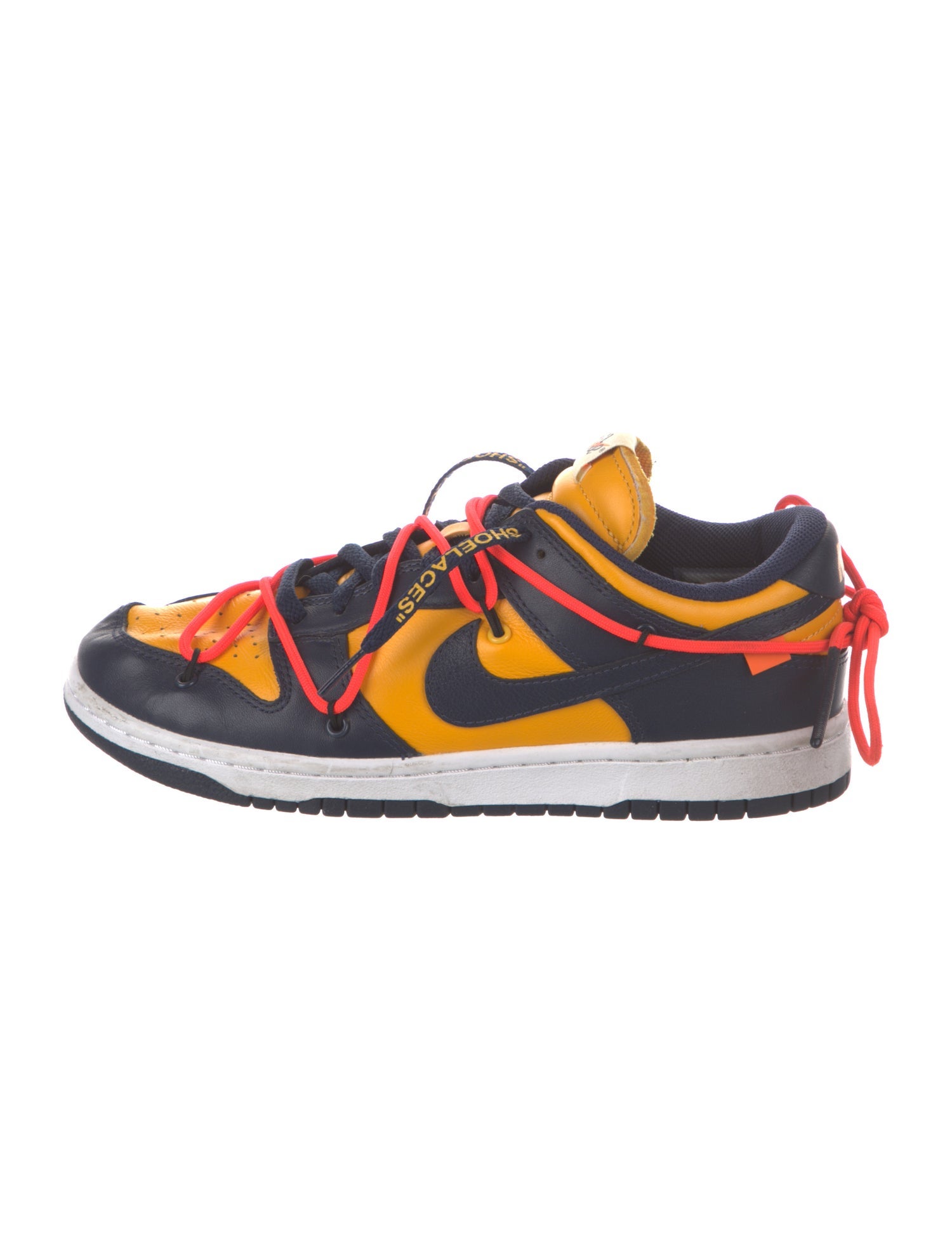 Off-White x Nike Dunk Low 'University Gold' Sneakers