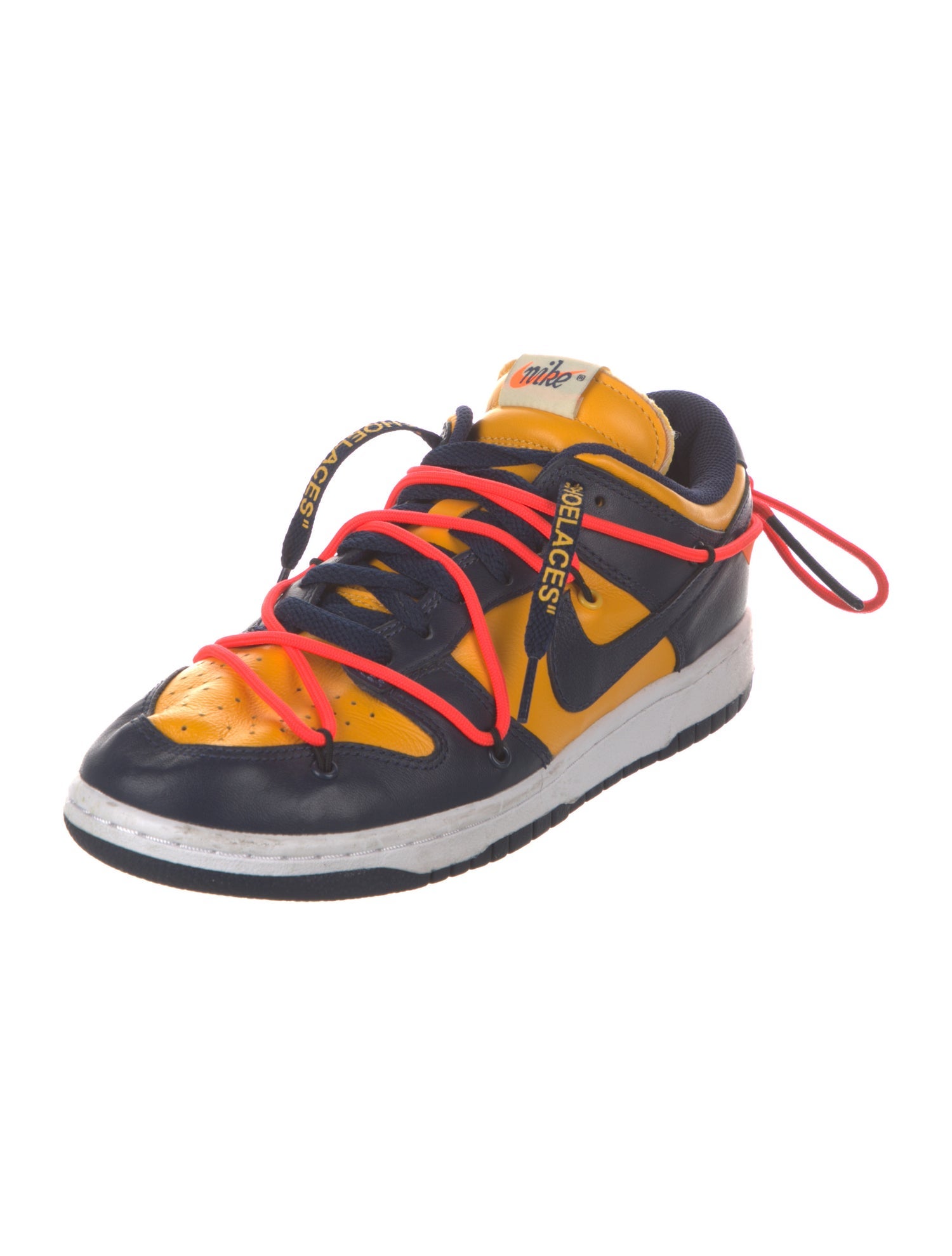Off-White x Nike Dunk Low 'University Gold' Sneakers