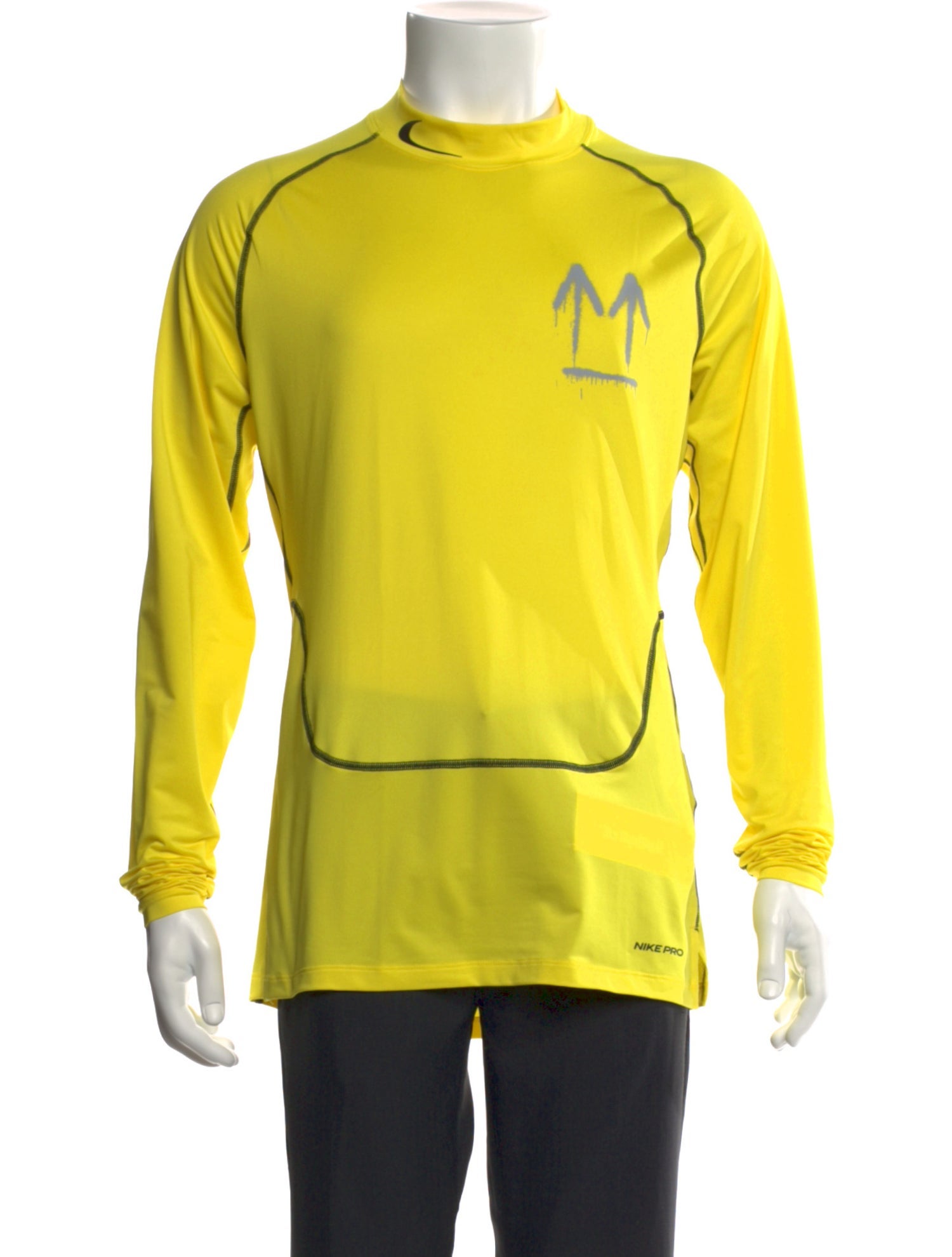 Off-White x Nike 2020 Graphic Print Mock Neck T-Shirt w/ Tags