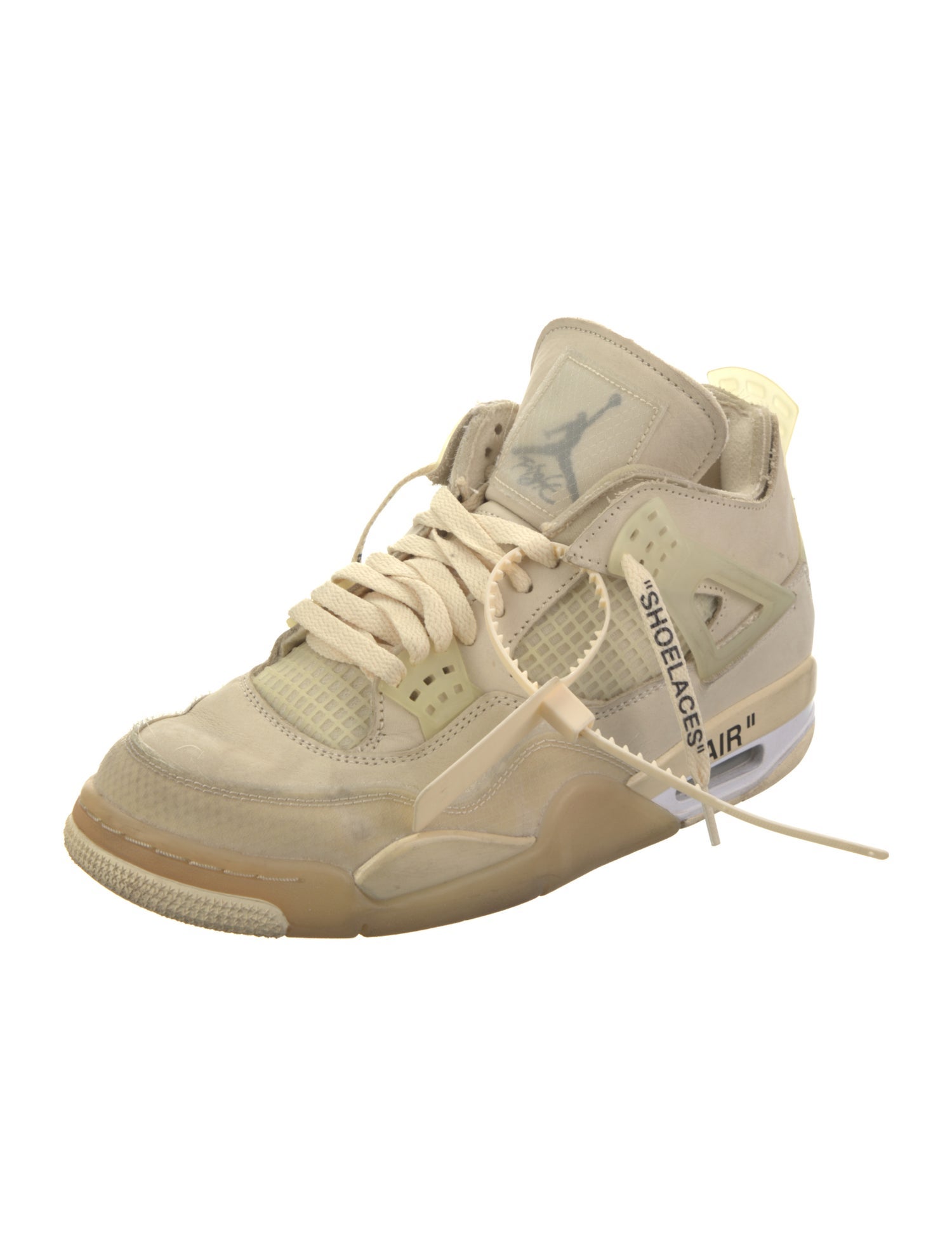 Off-White x Nike 4 Retro Sail Athletic Sneakers