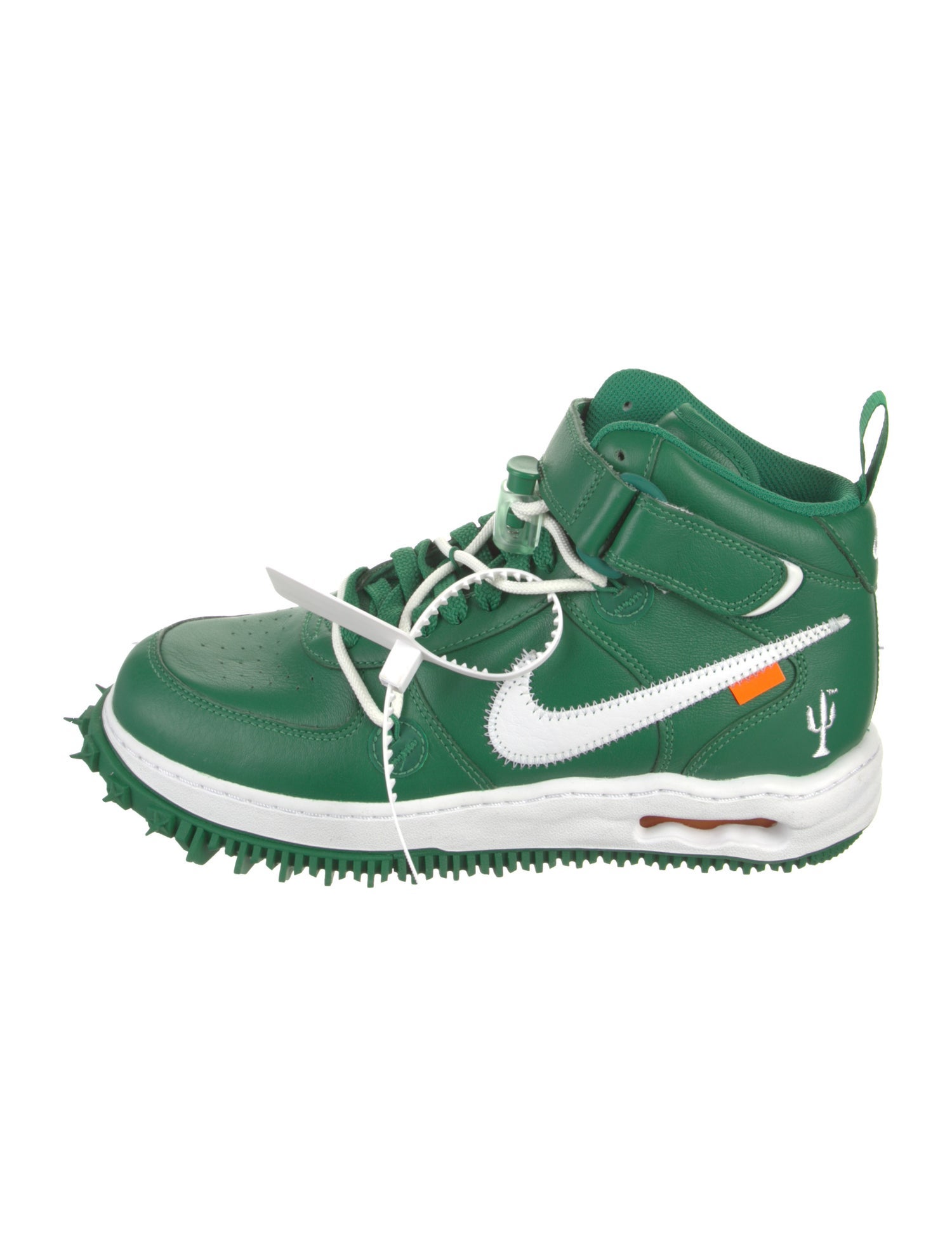 Off-White x Nike Air Force 1 Mid 'Pine Green' Sneakers
