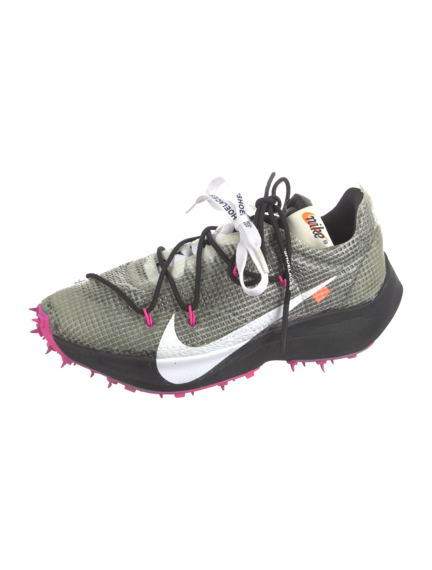 Off-White x Nike Vapor Street Off-White Black Laser Fuchsia Athletic Sneakers