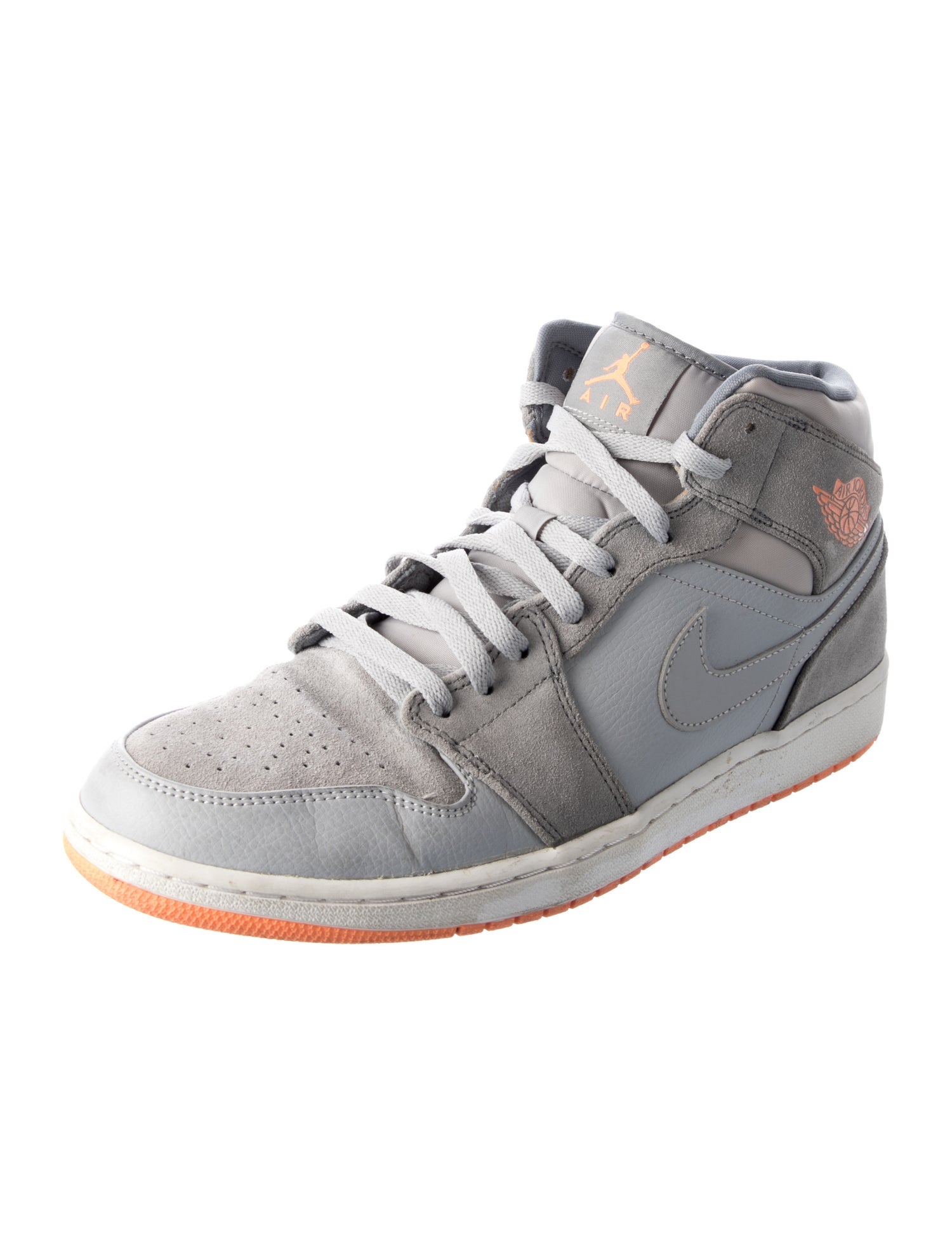 Jordan Leather Colorblock Pattern Sneakers
