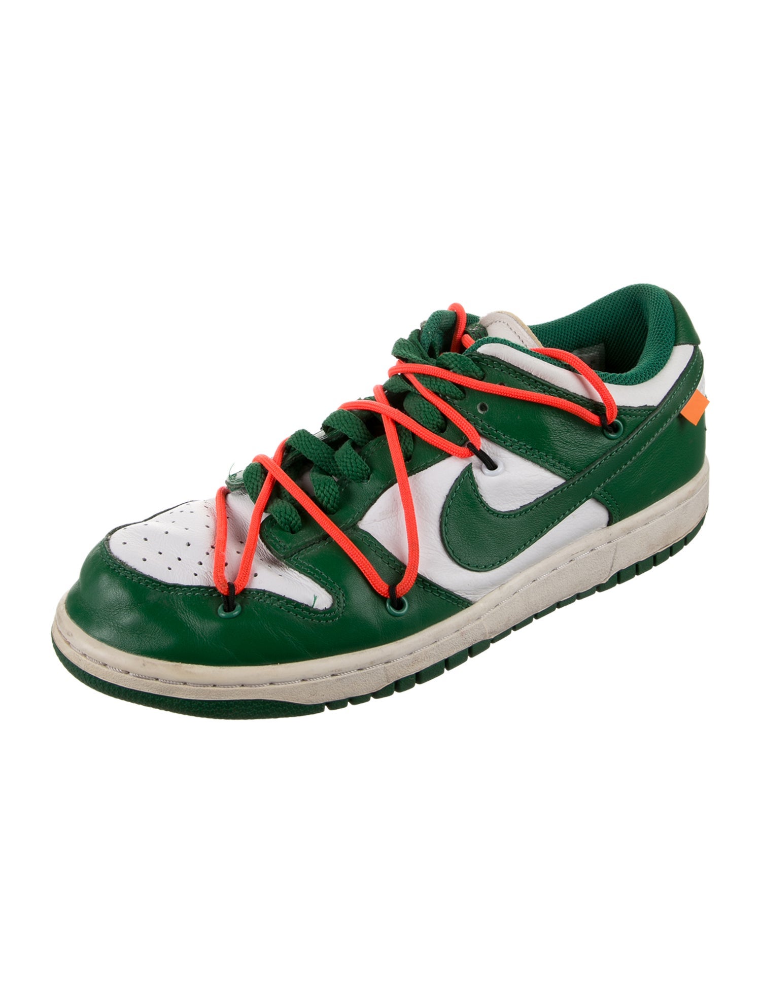 Off-White x Nike Dunk Low 'Pine Green' Sneakers