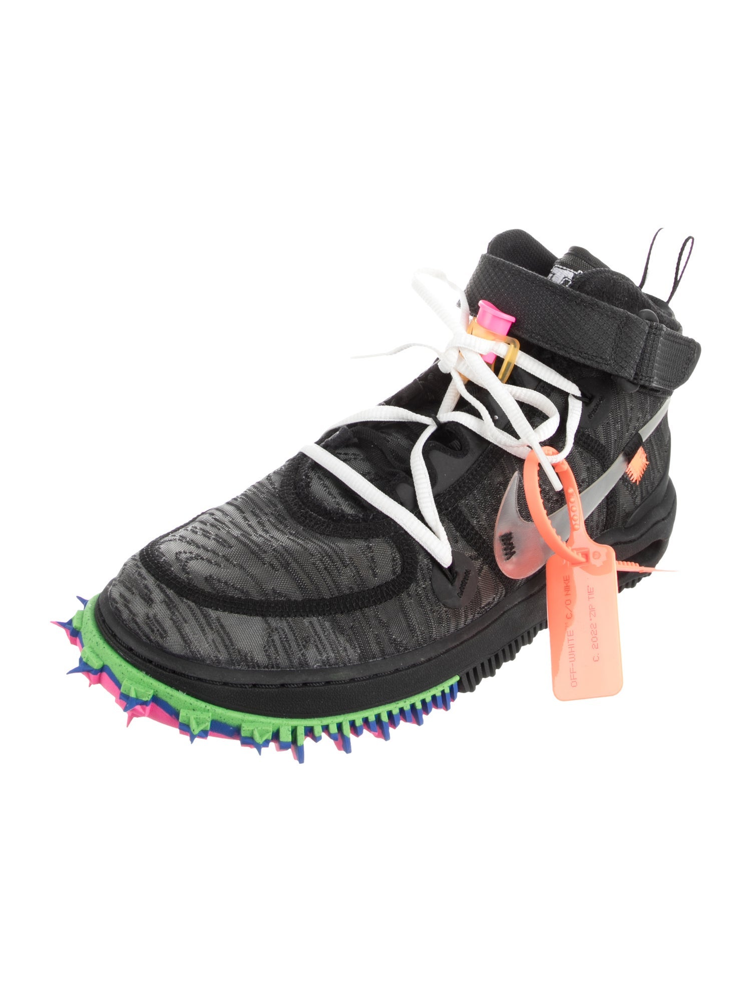 Off-White x Nike Air Force 1 Mid Off-White Black Athletic Sneakers